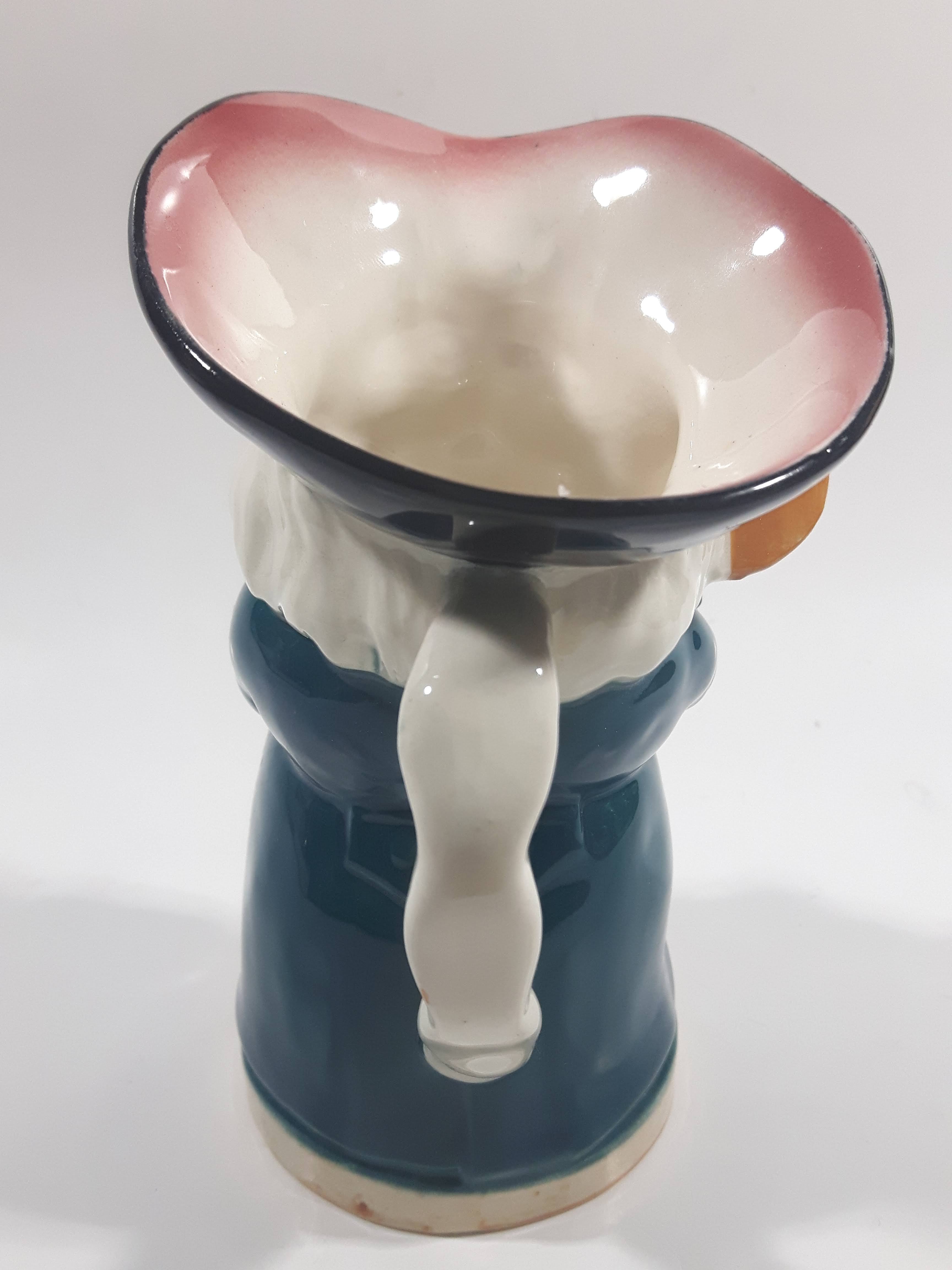 Vintage Burlington Ware Toby Style Oyez Town Cryer Hand Painted Ceramic Pottery Figurine Jug Pitcher 6" Tall Made in England 5
