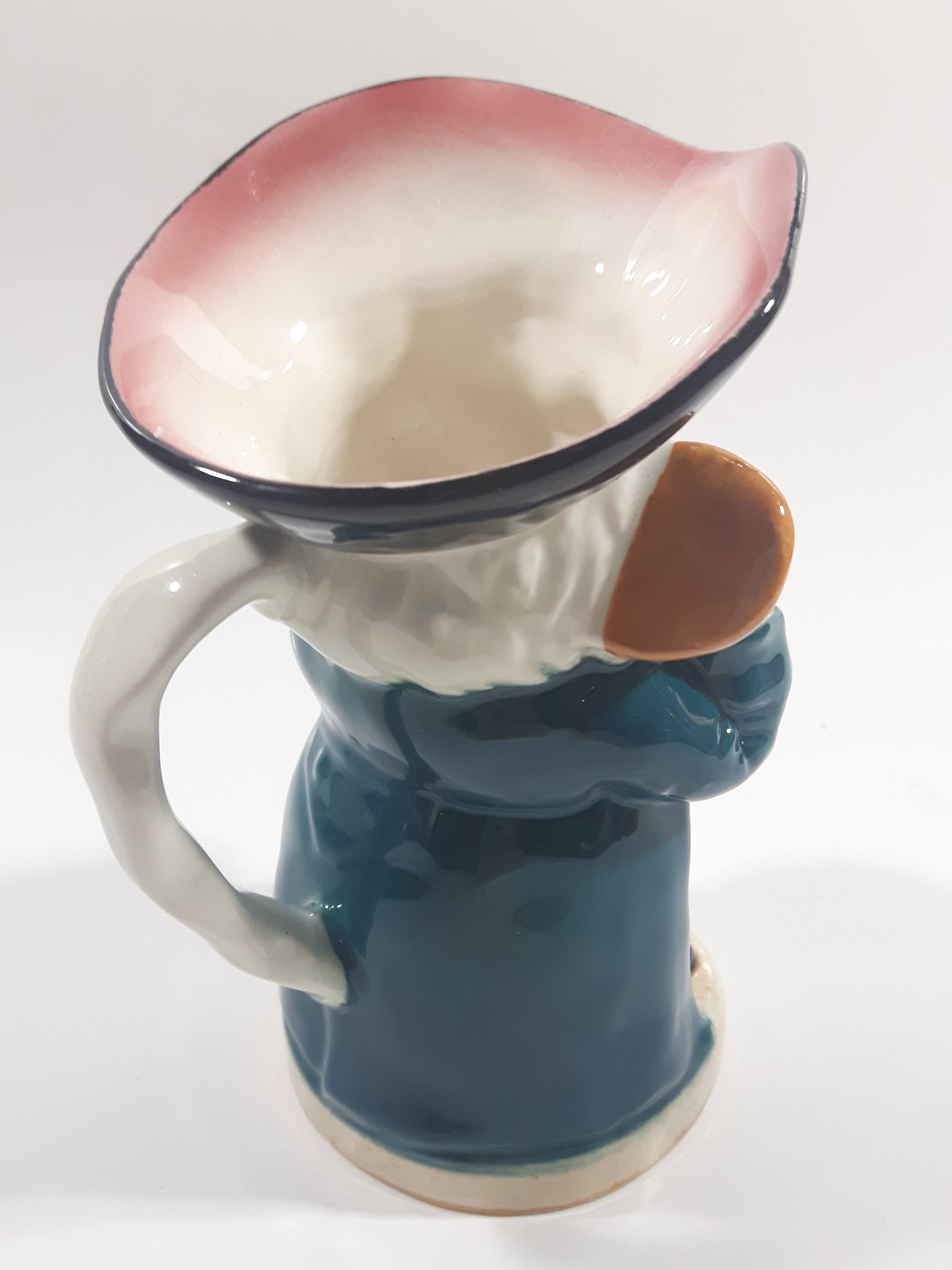 Vintage Burlington Ware Toby Style Oyez Town Cryer Hand Painted Ceramic Pottery Figurine Jug Pitcher 6" Tall Made in England 6