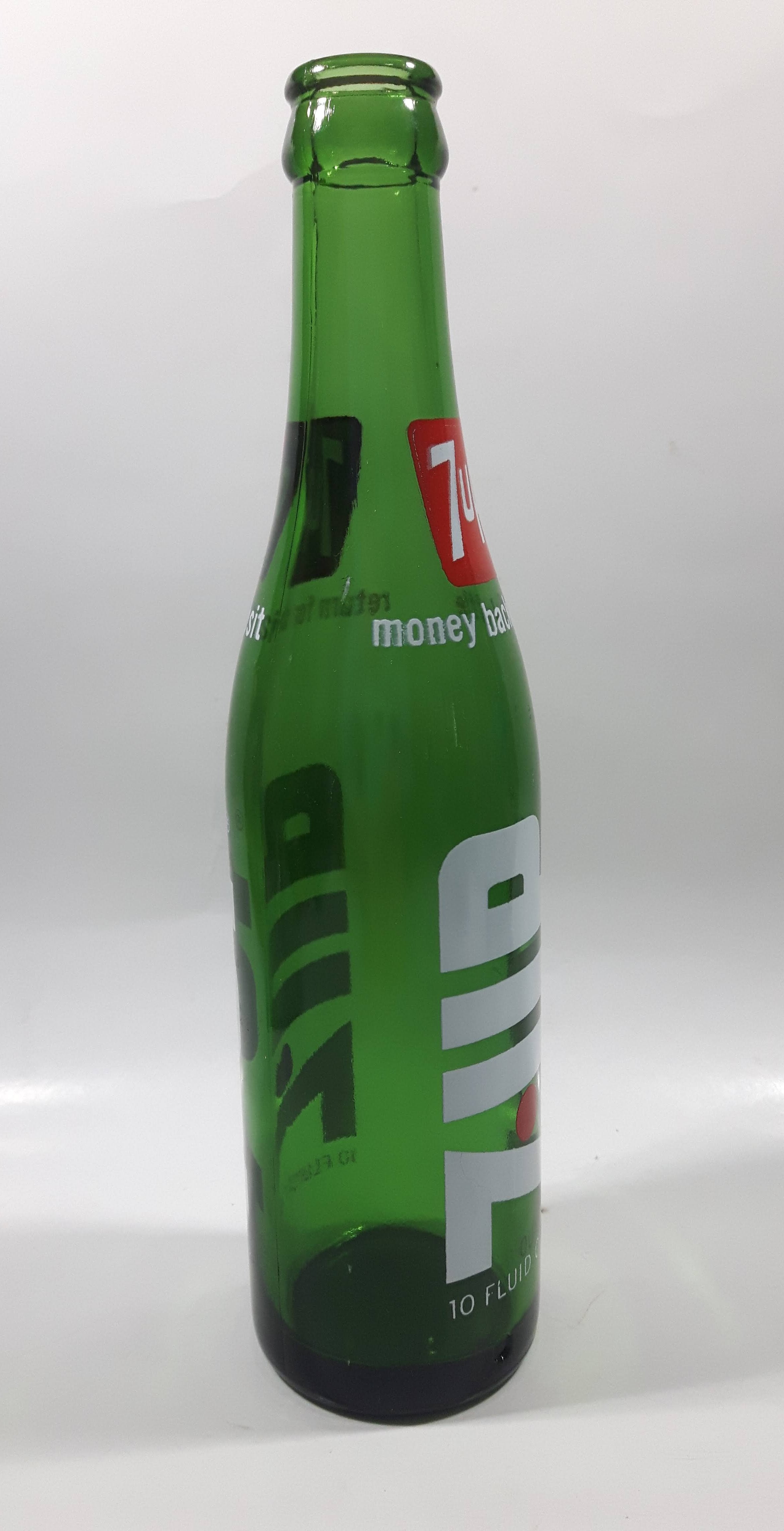Vintage 7up Money Back Bottle 10 Fluid Ounces Green Glass Bottle 3589 8