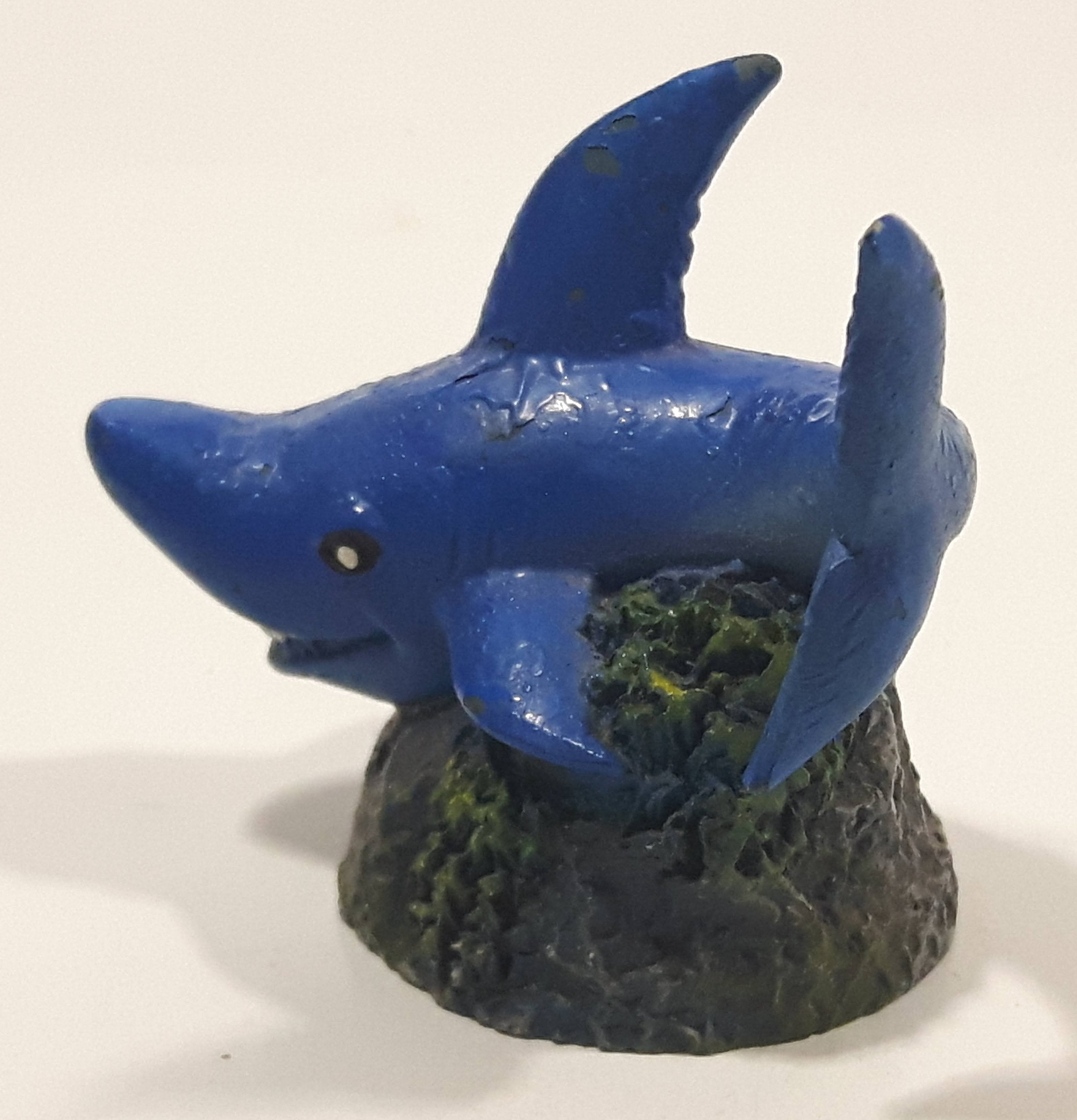 Swimming Blue Shark Small 2" Tall Resin Figurine Sculpture Ornament 2