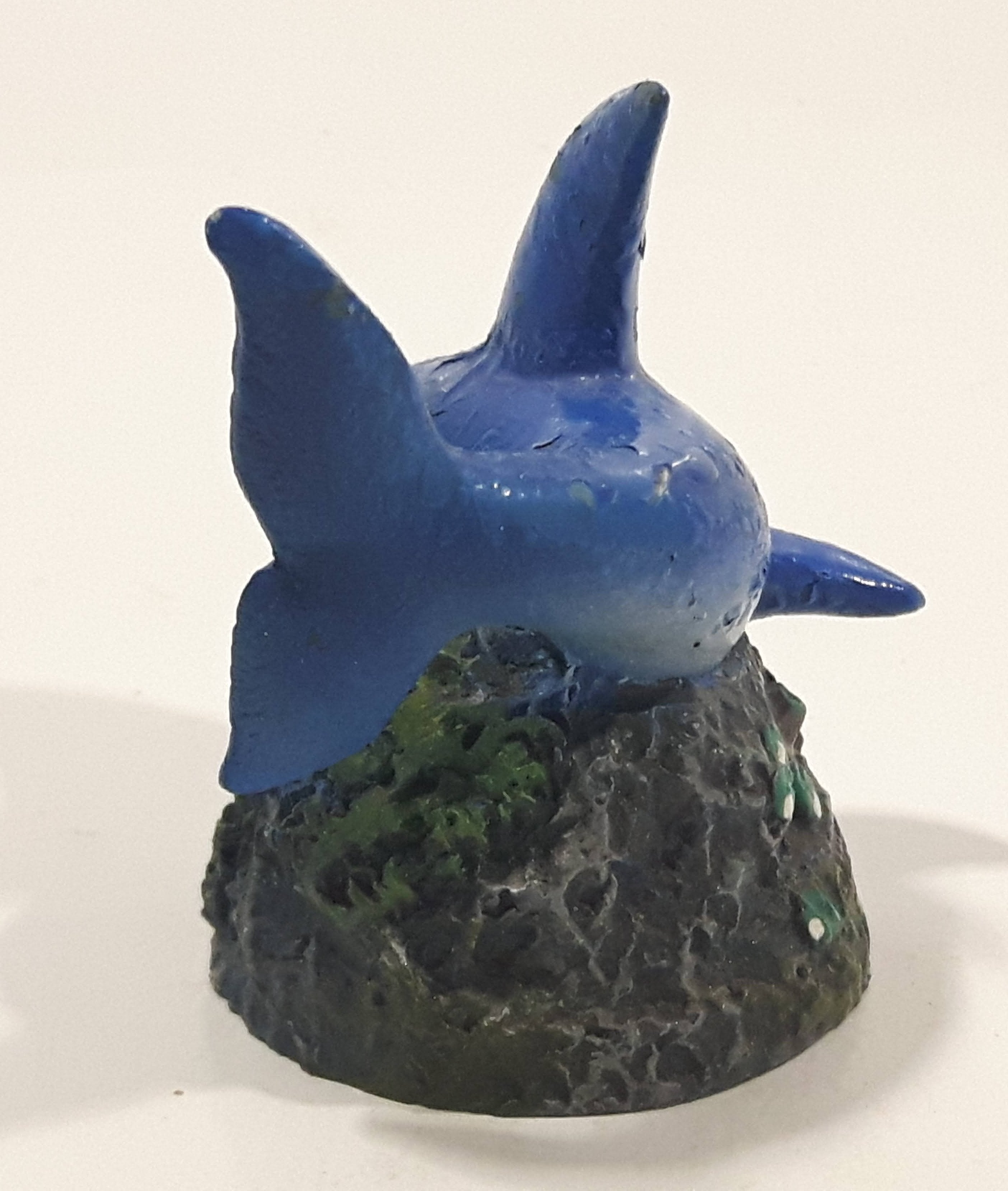 Swimming Blue Shark Small 2" Tall Resin Figurine Sculpture Ornament 3
