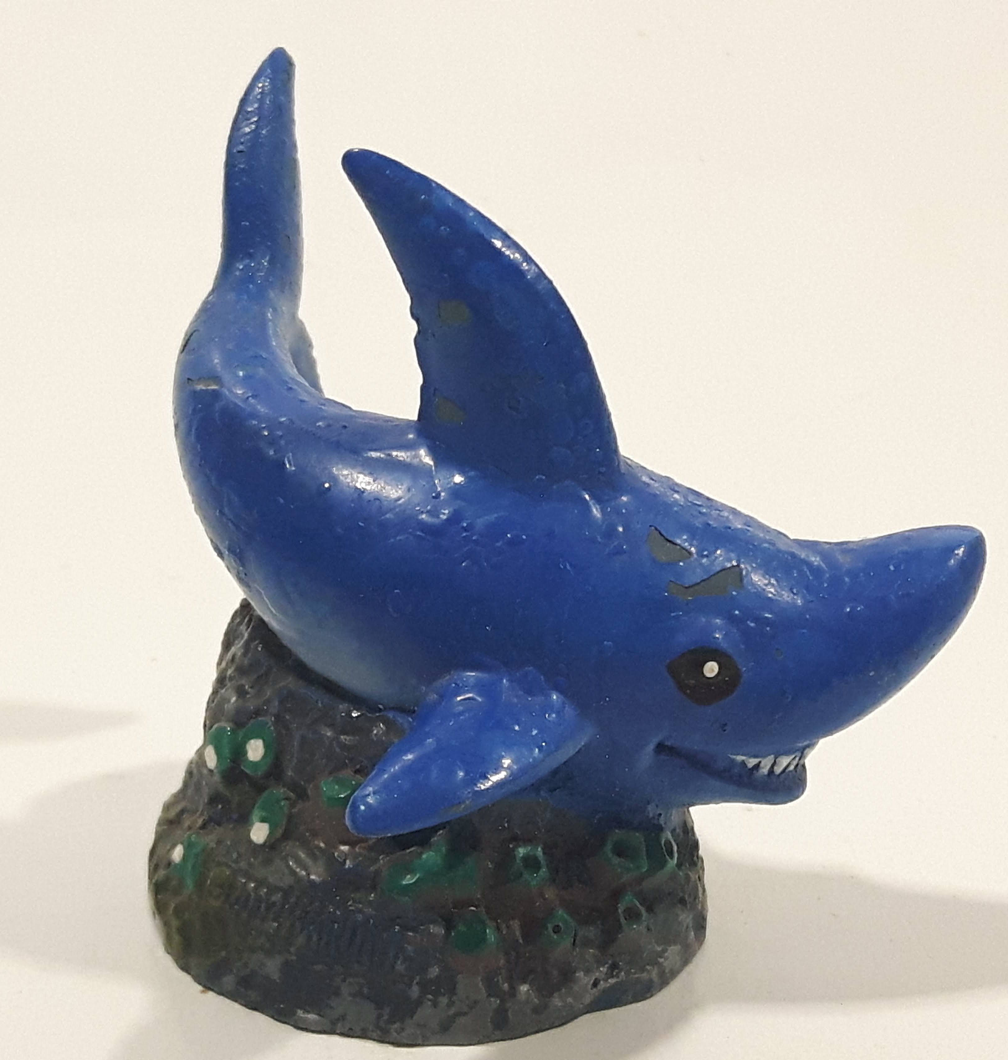 Swimming Blue Shark Small 2" Tall Resin Figurine Sculpture Ornament 5