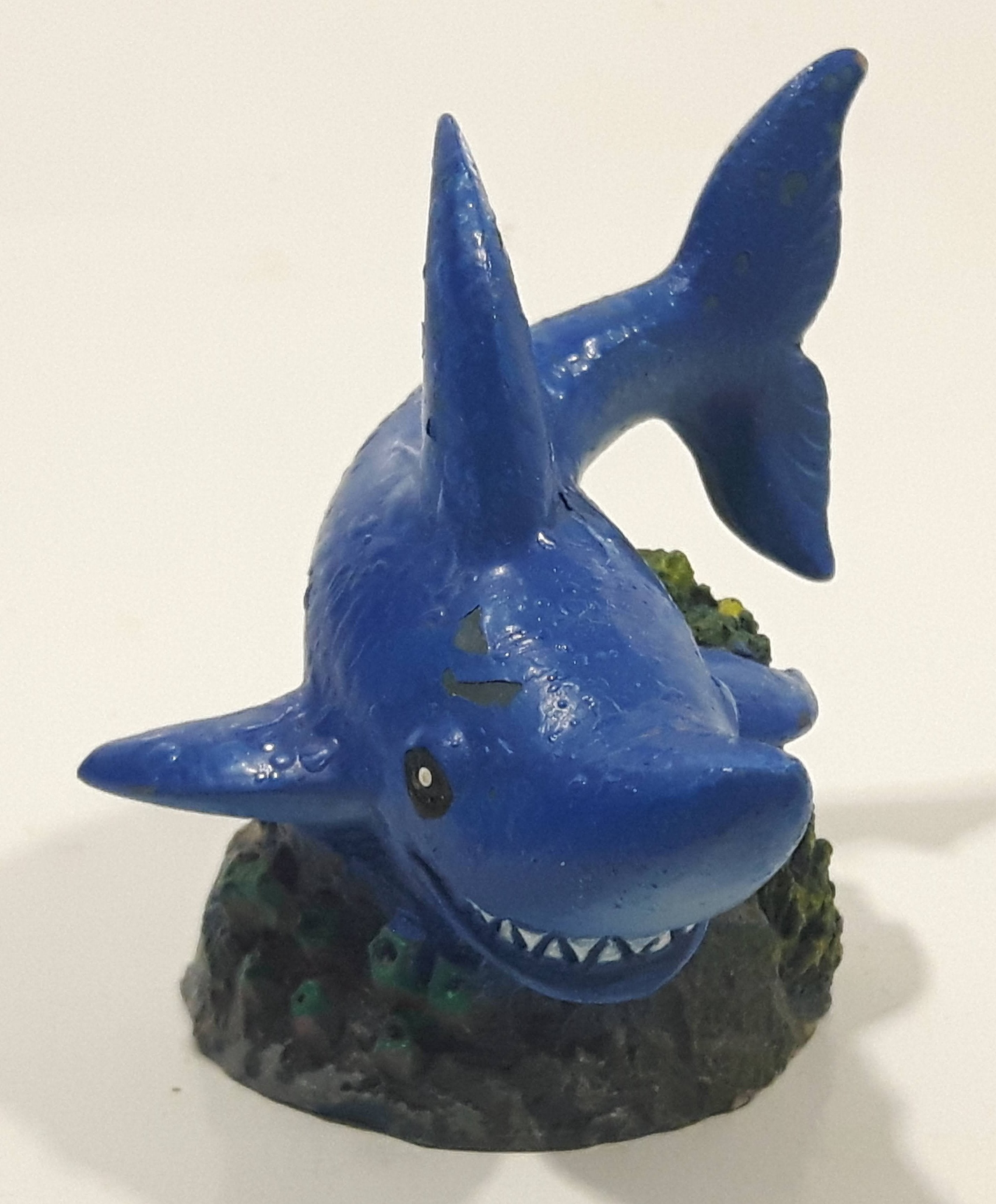 Swimming Blue Shark Small 2" Tall Resin Figurine Sculpture Ornament 6