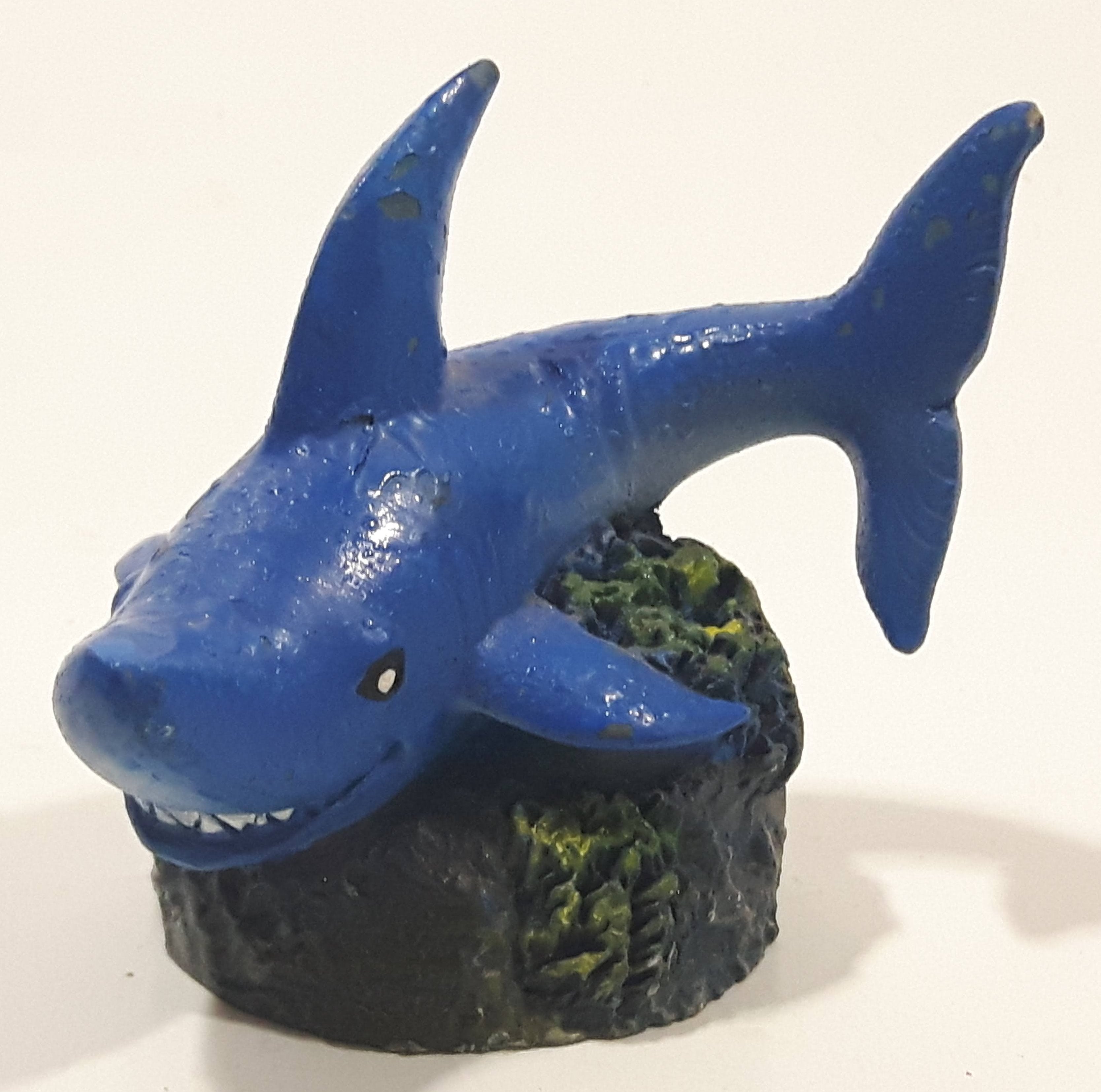 Swimming Blue Shark Small 2" Tall Resin Figurine Sculpture Ornament 7