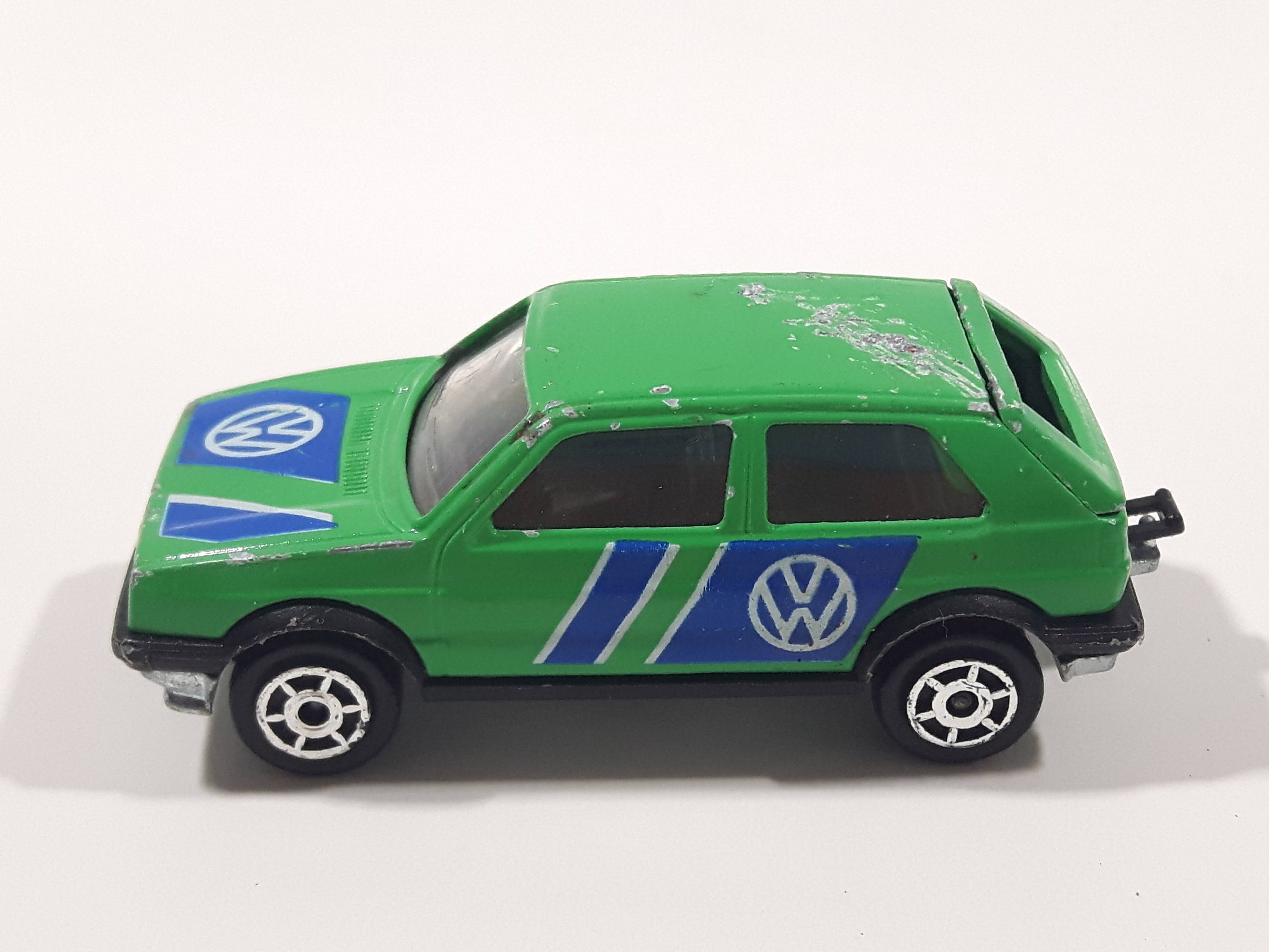 Majorette No. 235 VW Golf GTI Green 1/56 Scale Die Cast Toy Car Vehicle with Opening Rear Hatch 8