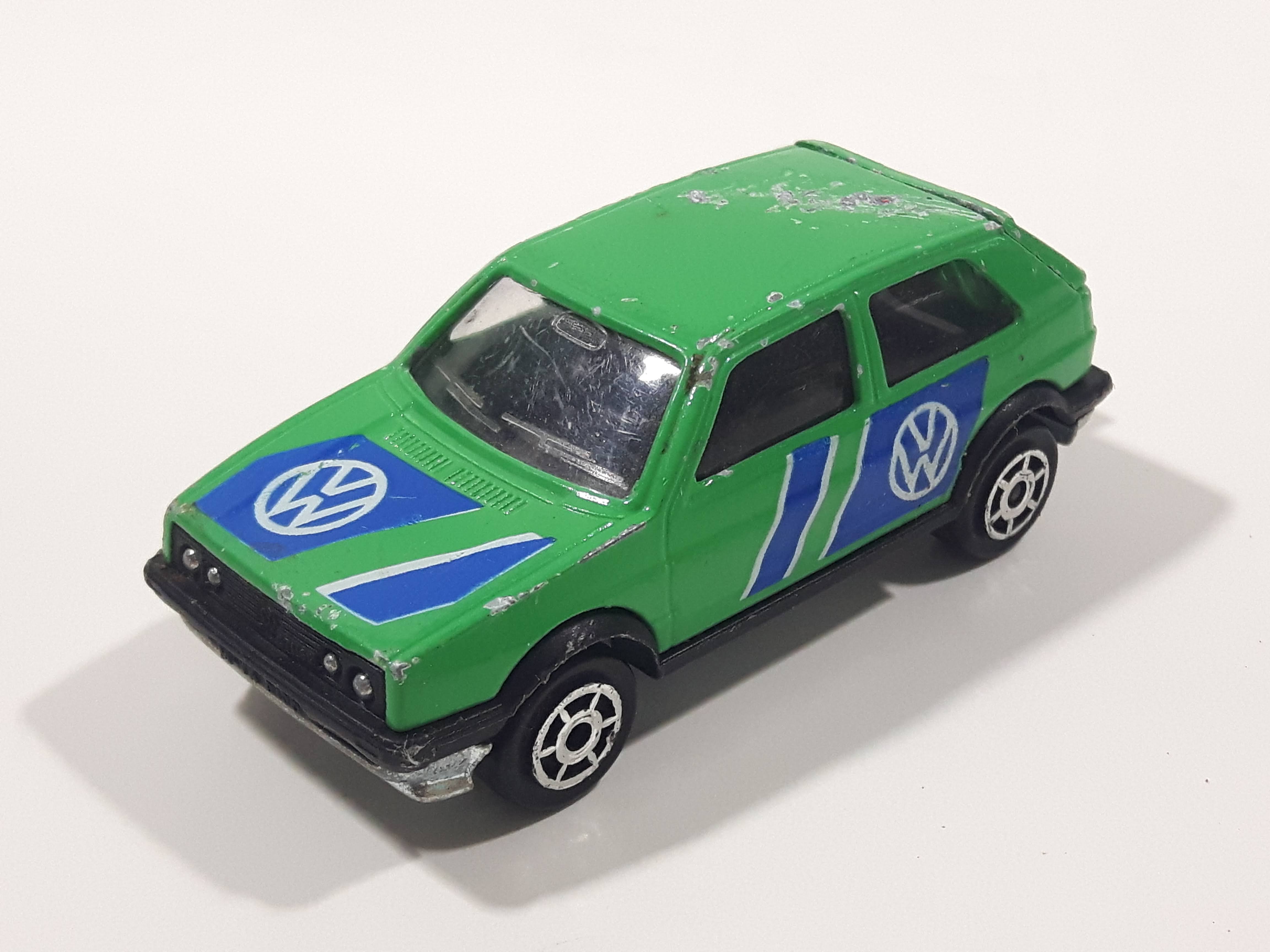 Majorette No. 235 VW Golf GTI Green 1/56 Scale Die Cast Toy Car Vehicle with Opening Rear Hatch 9