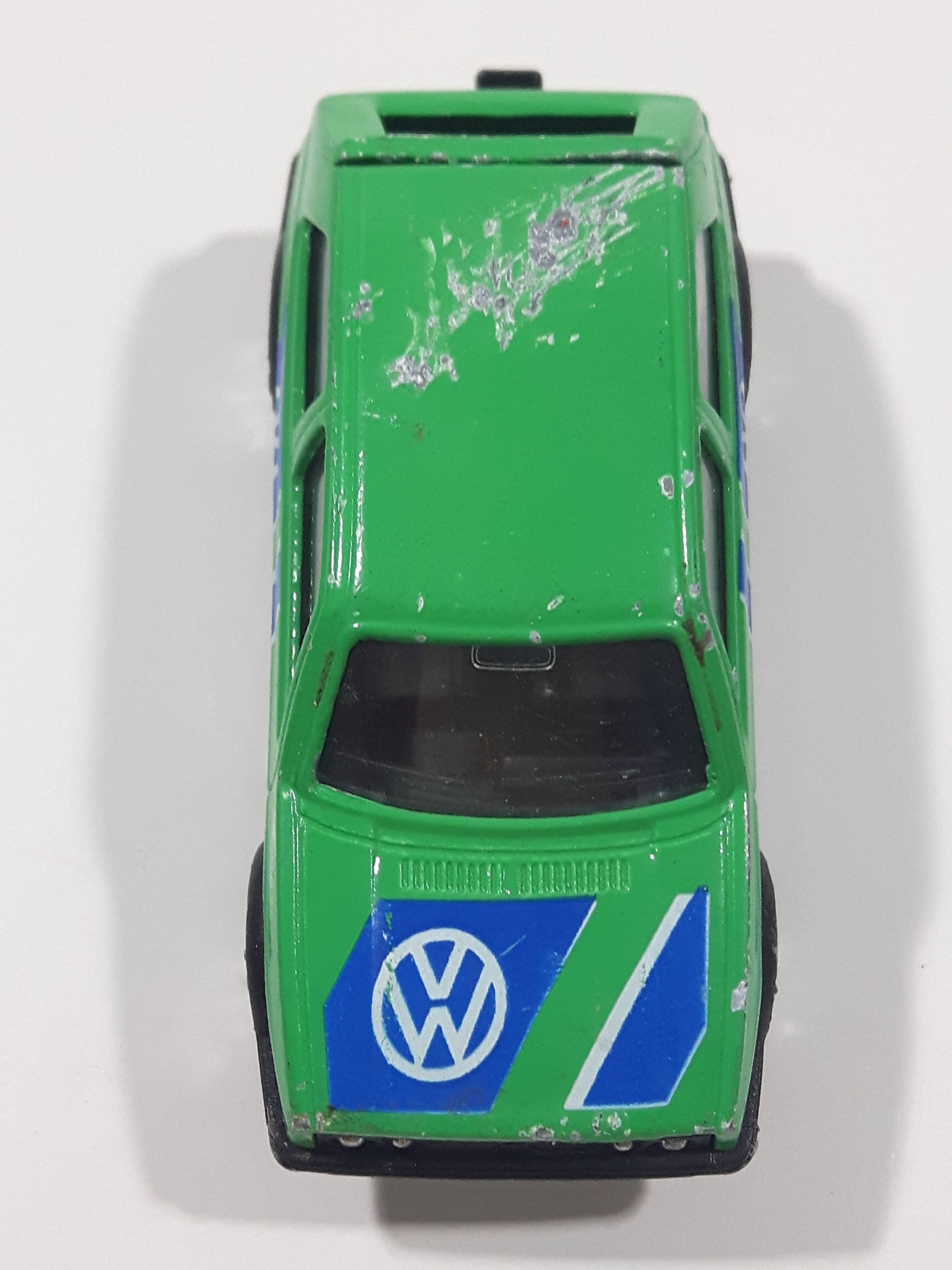 Majorette No. 235 VW Golf GTI Green 1/56 Scale Die Cast Toy Car Vehicle with Opening Rear Hatch 12