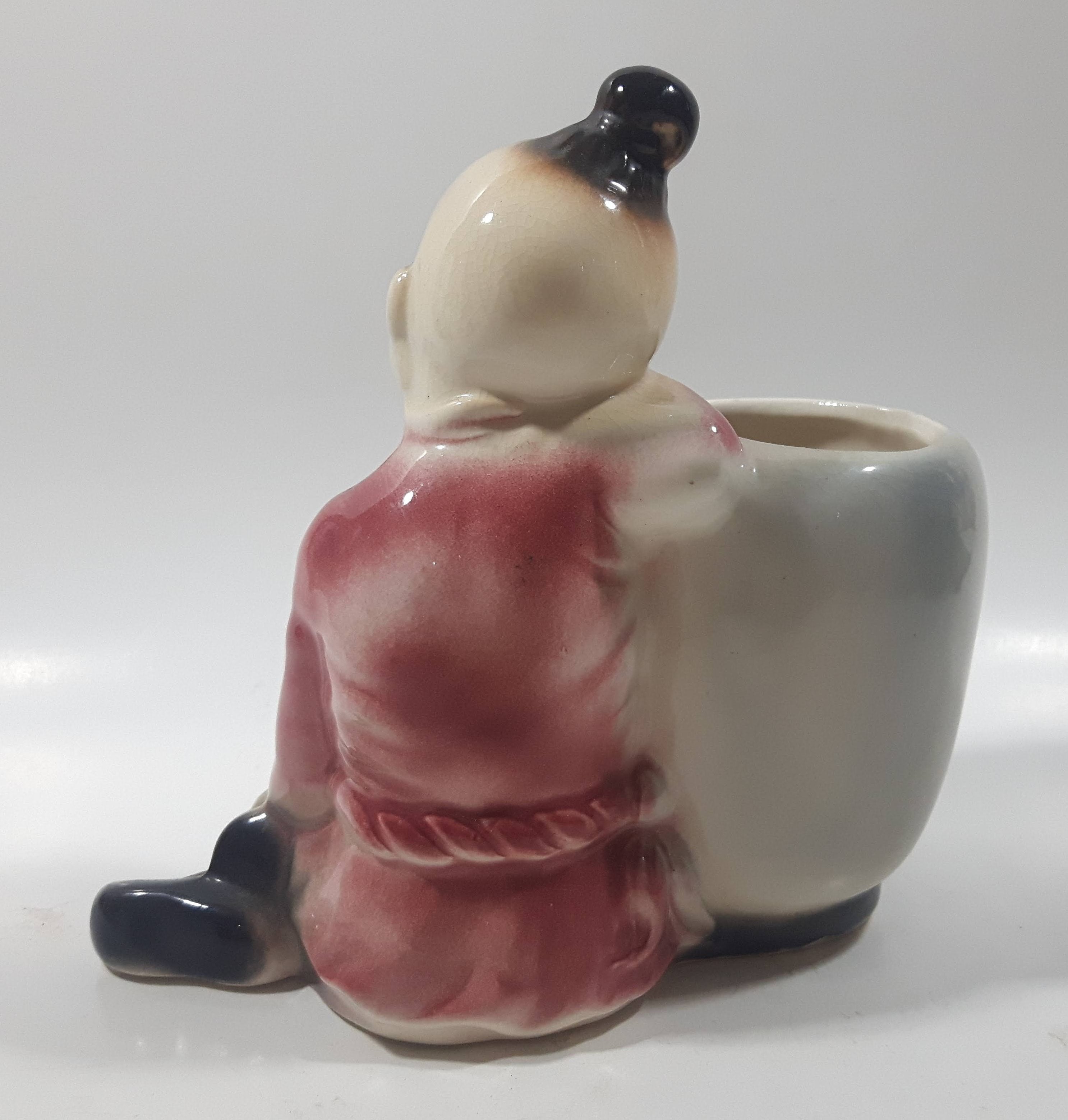 Antique Royal Copley Asian Boy Porcelain Planter 5