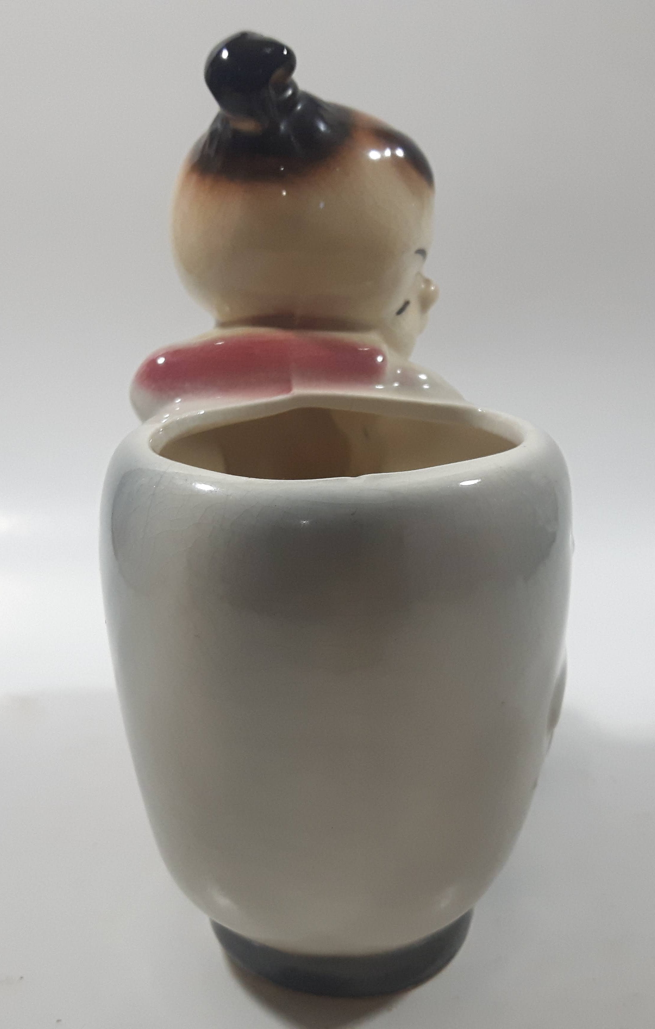 Antique Royal Copley Asian Boy Porcelain Planter 7