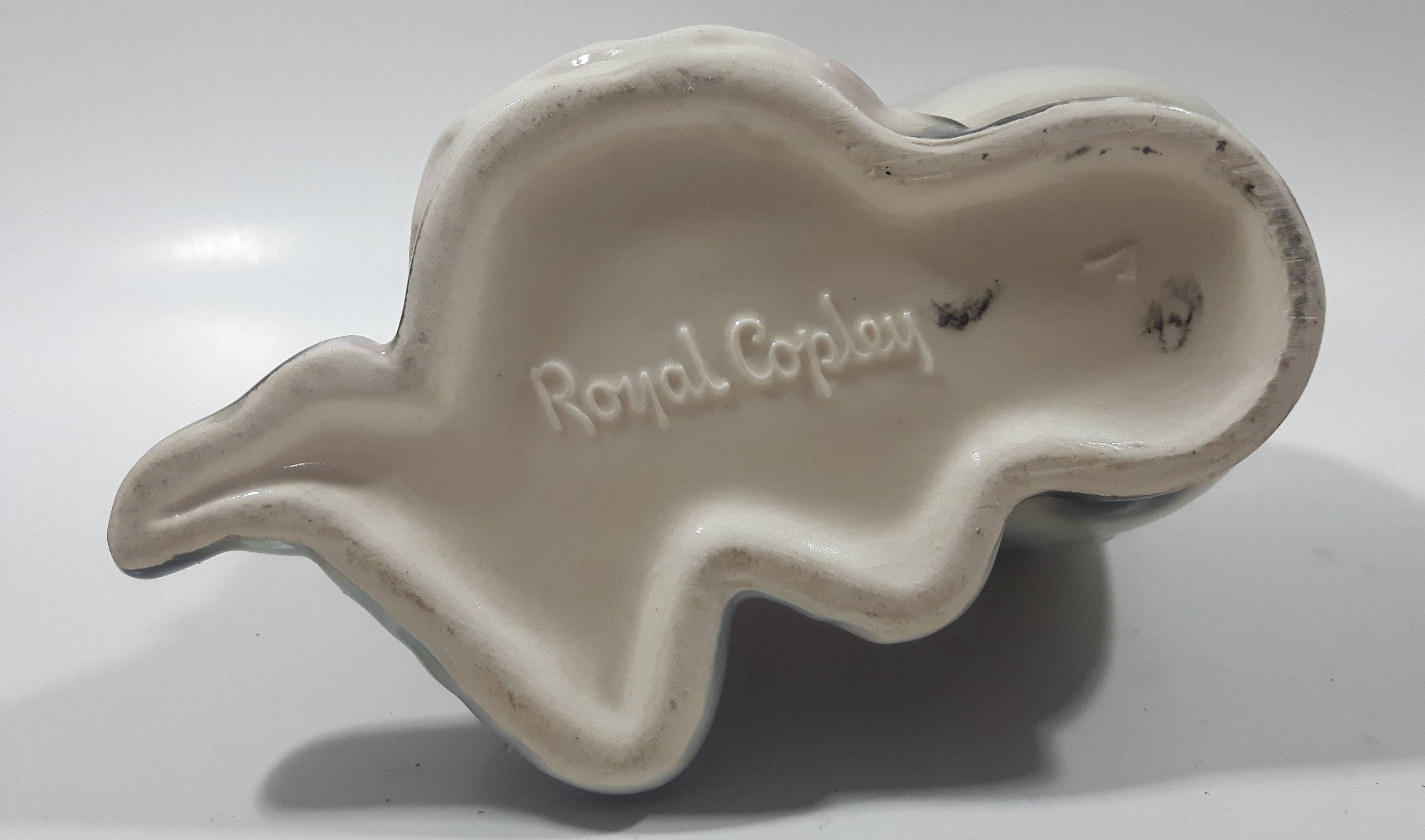Antique Royal Copley Asian Boy Porcelain Planter 11