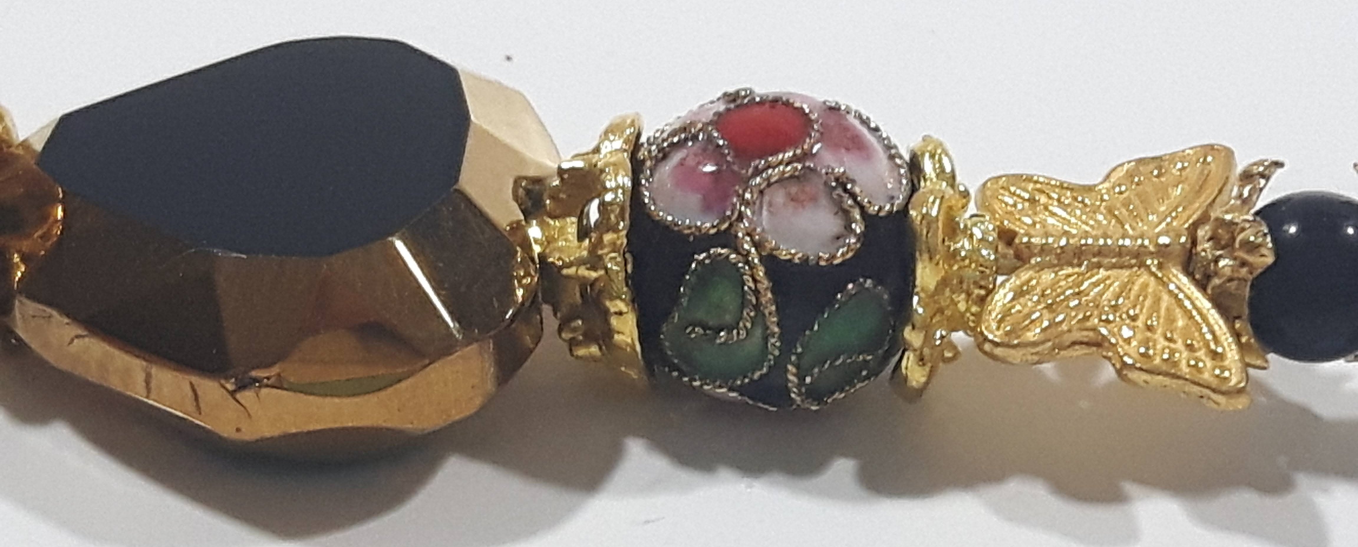 Vintage Butterfly Plastic Heart and Flower Themed Cloisonne Hat Golden Tone Metal Stick Pin 6