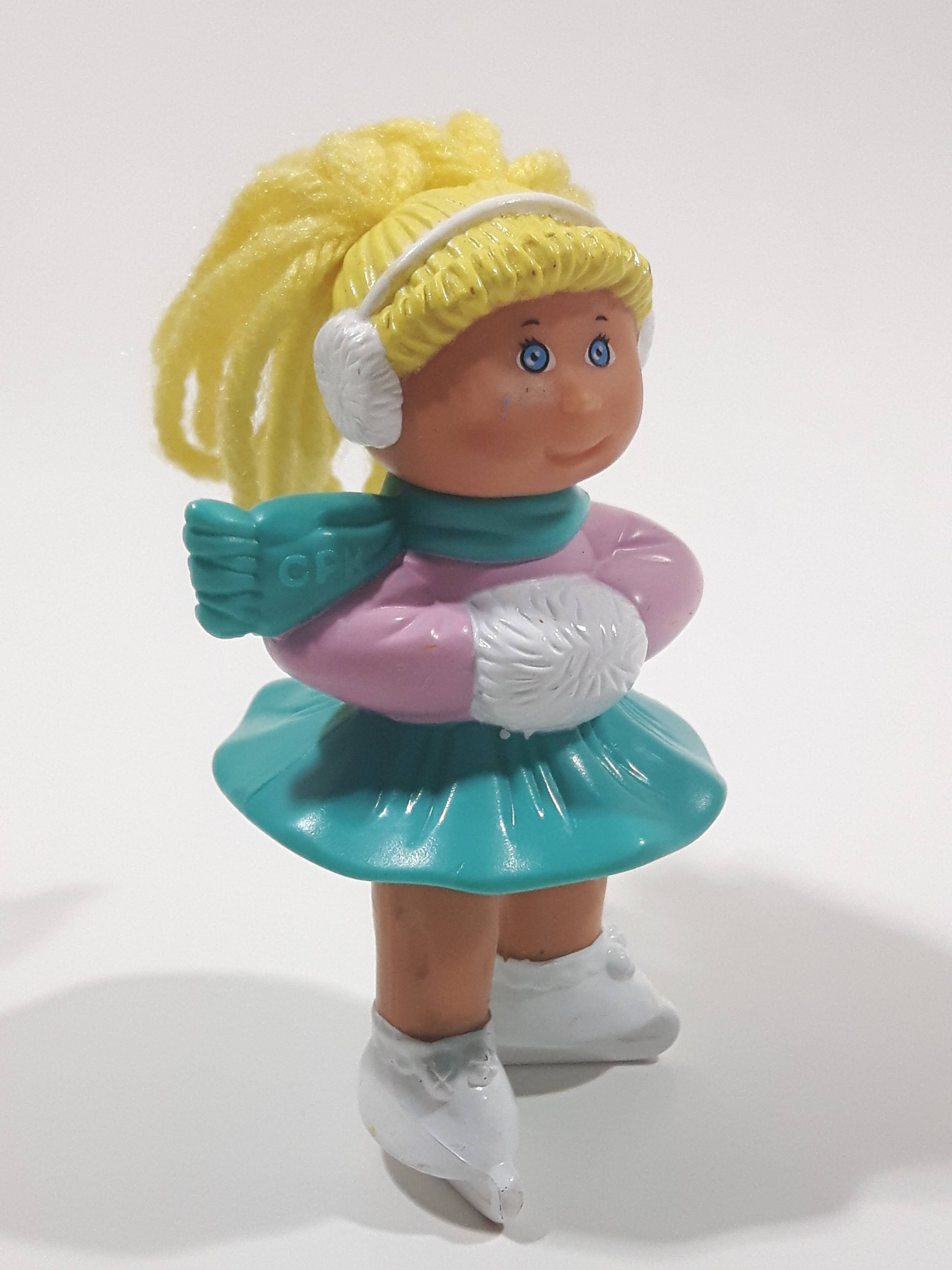 1992 McDonald's CPK Cabbage Patch Kids Character Figure Skating 3 1/4" Tall Plastic Toy Figure 8