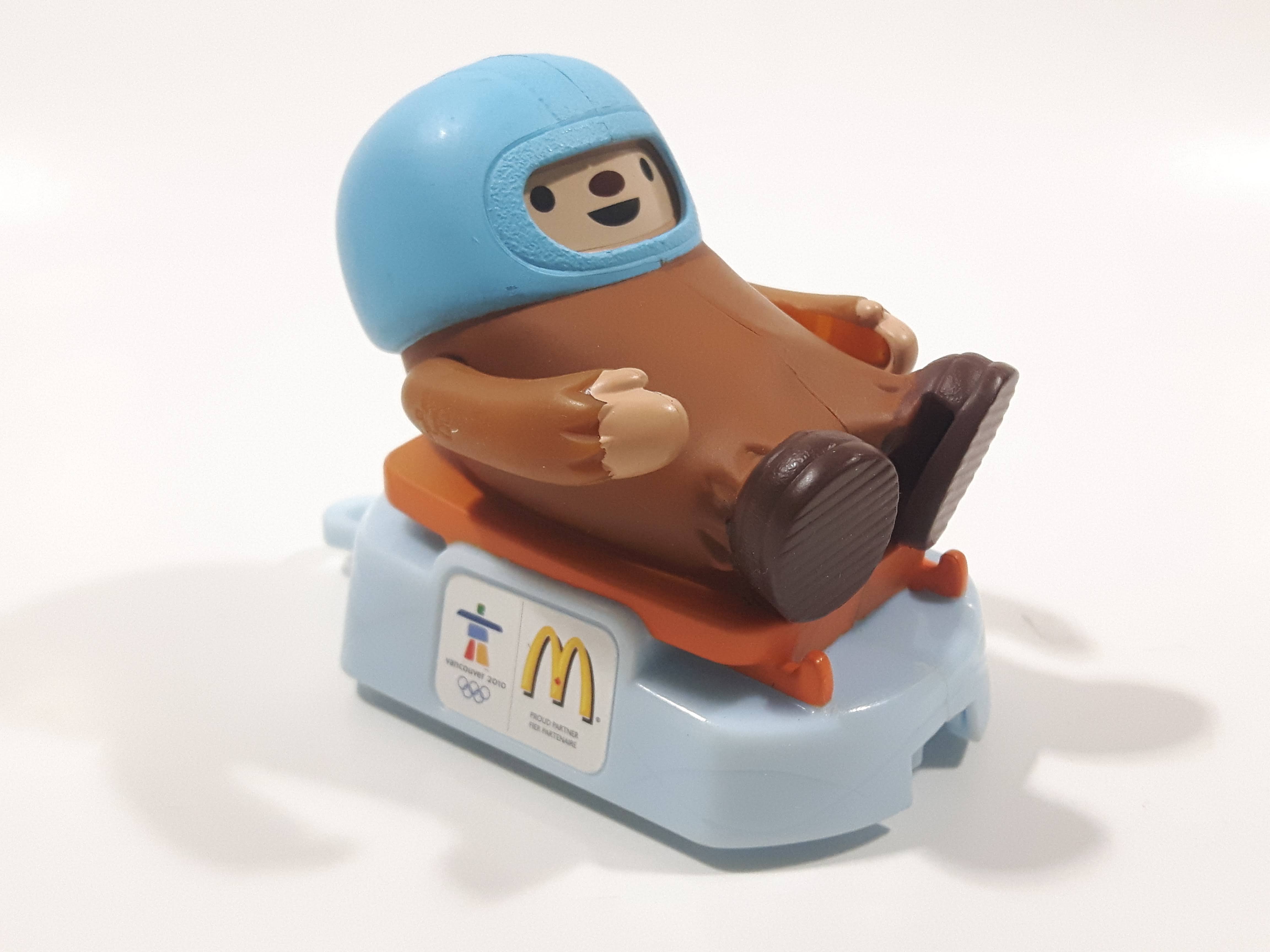 2010 McDonald's 2010 Vancouver Winter Olympic Games Quatchi Luge 2 1/2" Tall Plastic Toy 3