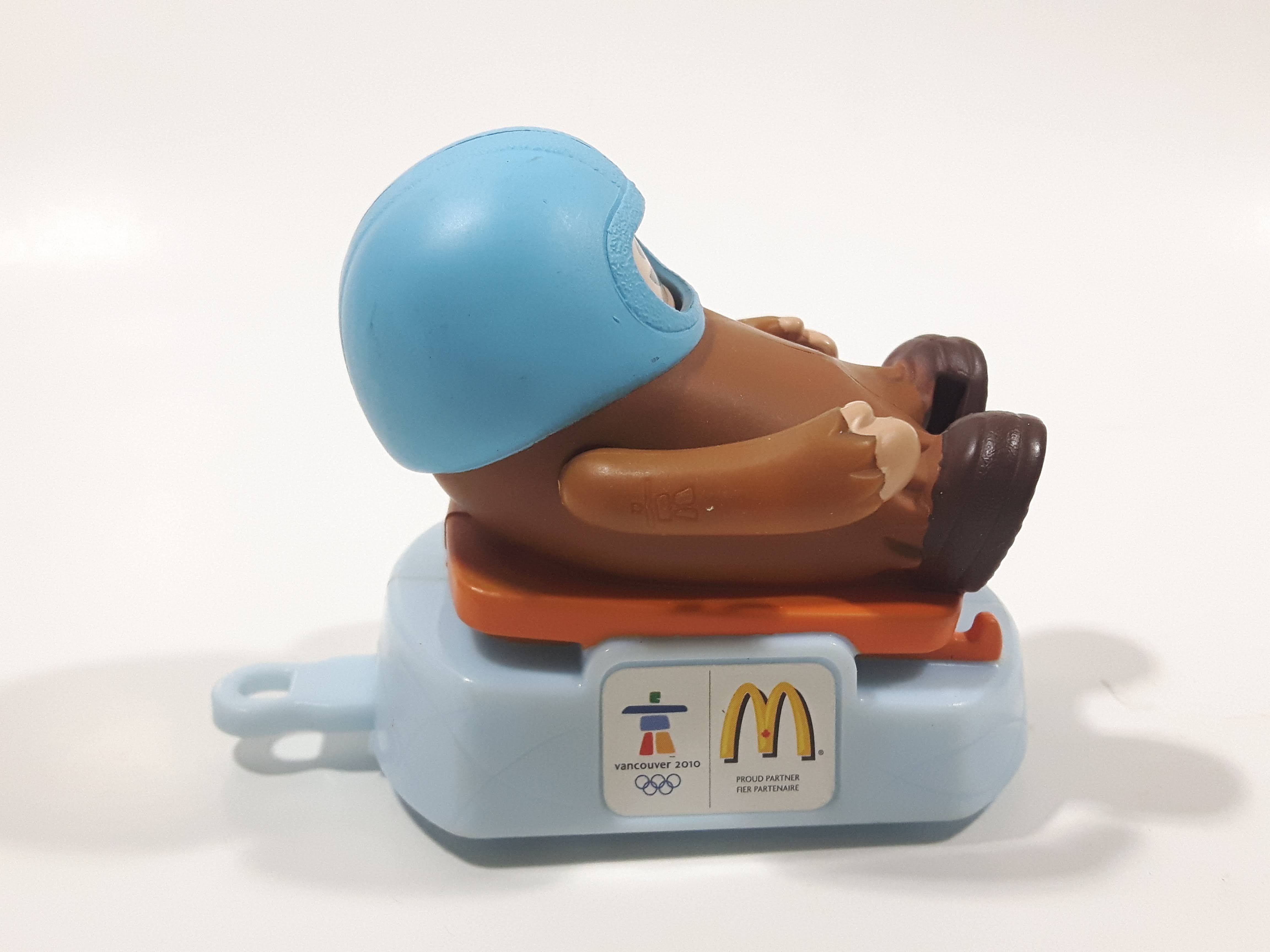 2010 McDonald's 2010 Vancouver Winter Olympic Games Quatchi Luge 2 1/2" Tall Plastic Toy 4