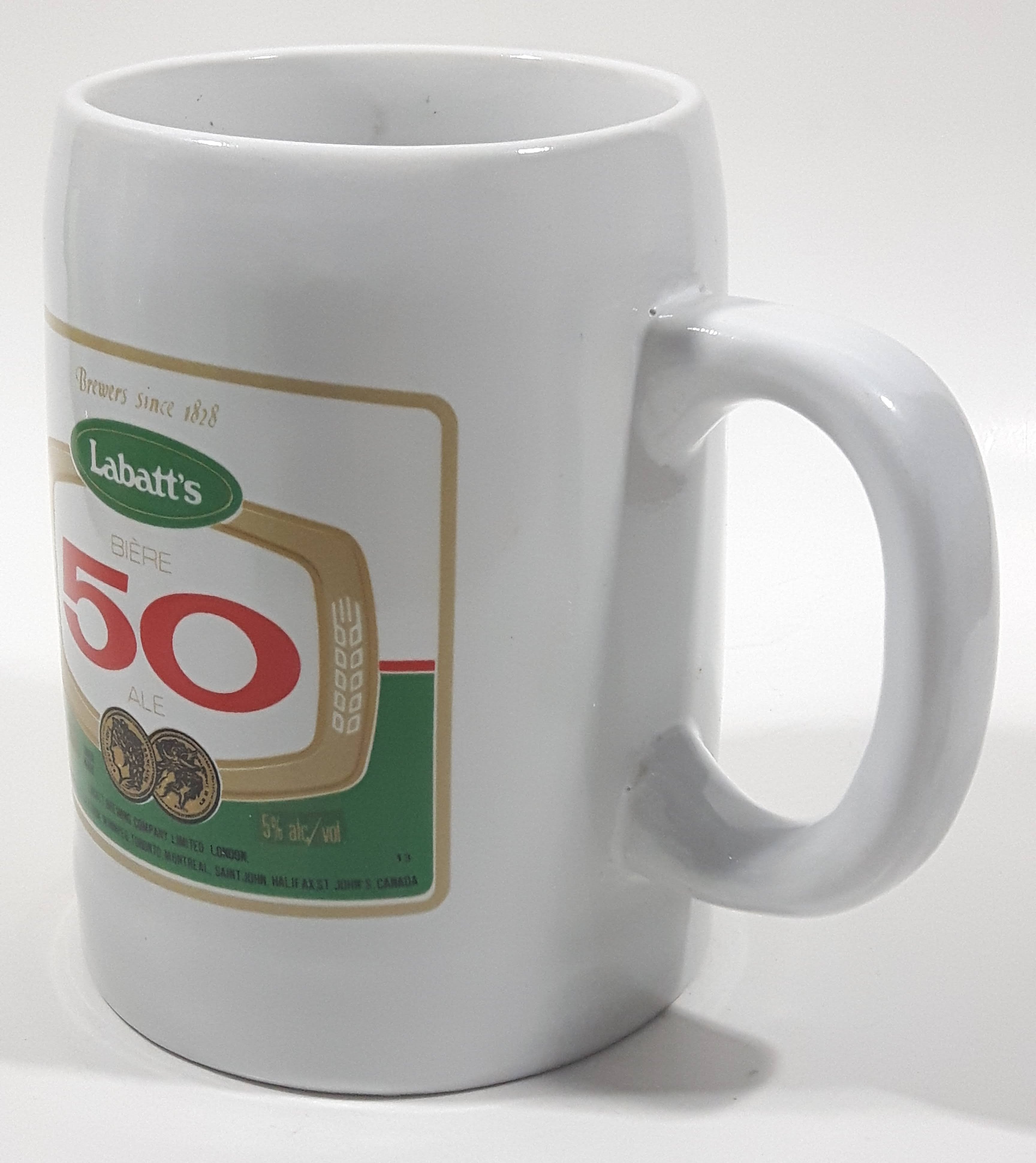 Vintage Labatt's 50 Ale Beer 5" Tall Stoneware Stein 8