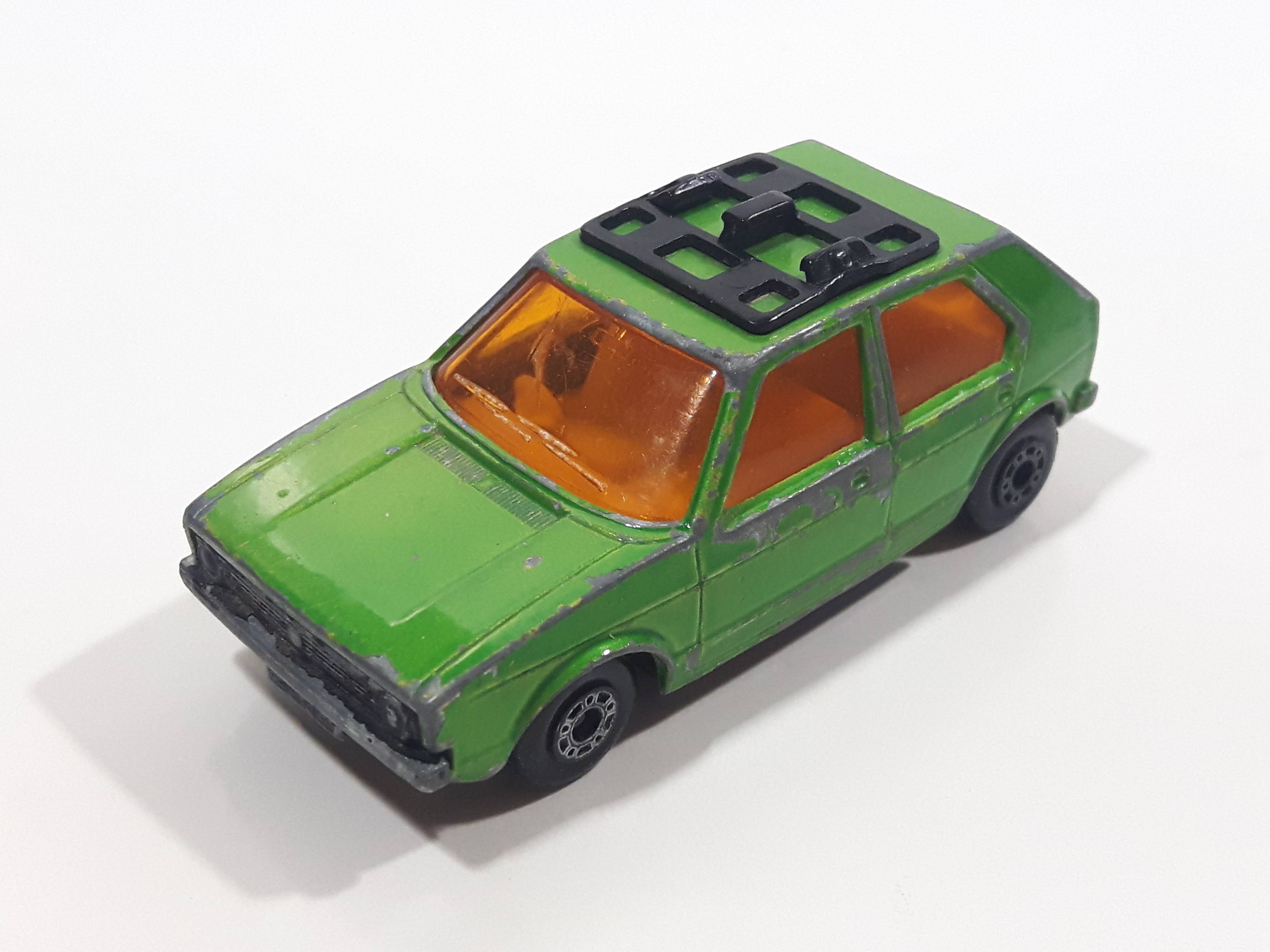 Vintage 1976 Lesney Products Matchbox Superfast No. 7 VW Volkswagen Golf Lime Green Toy Car Vehicle 9