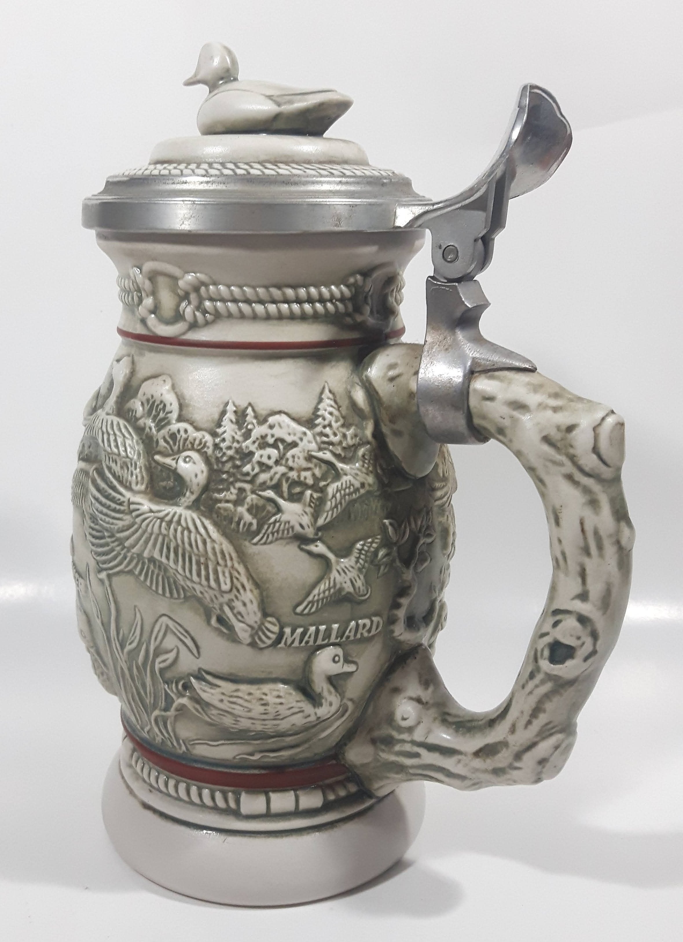 1988 Avon Ceramarte Brazil Ducks of the American Wilderness 8 3/4" Tall Ceramic Collector's Stein 2