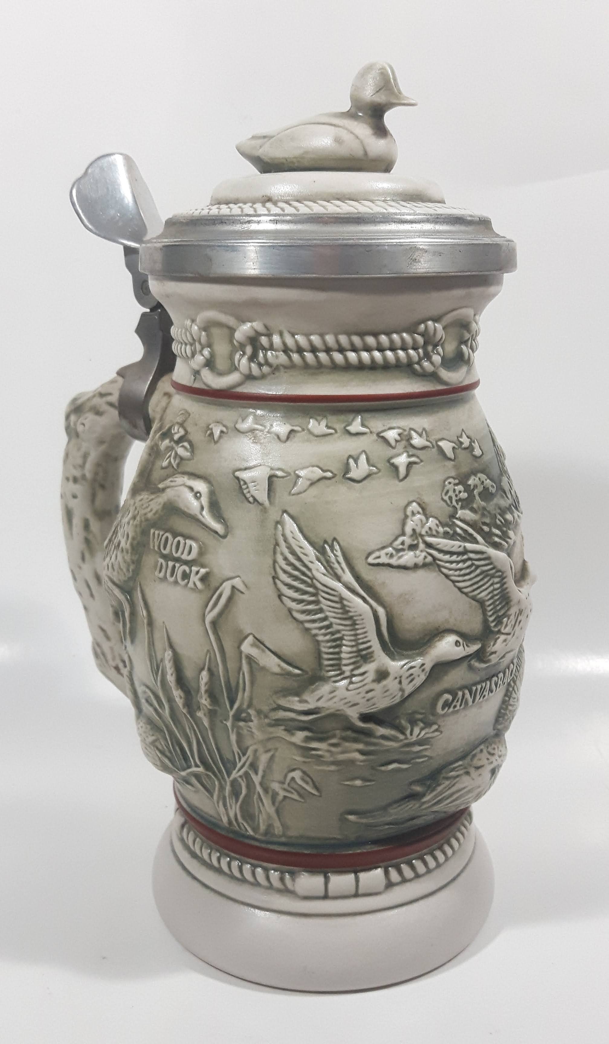 1988 Avon Ceramarte Brazil Ducks of the American Wilderness 8 3/4" Tall Ceramic Collector's Stein 6