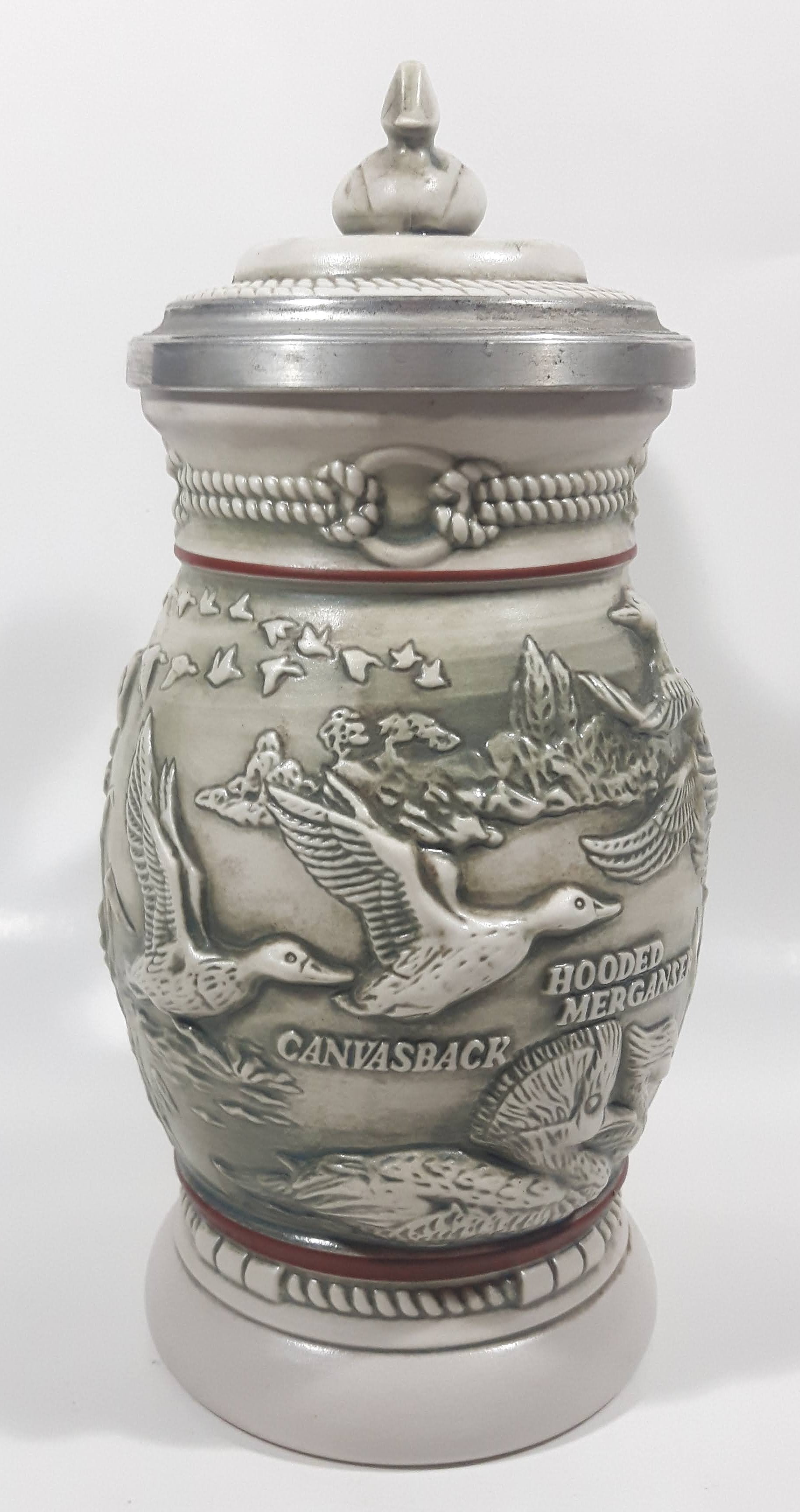 1988 Avon Ceramarte Brazil Ducks of the American Wilderness 8 3/4" Tall Ceramic Collector's Stein 7