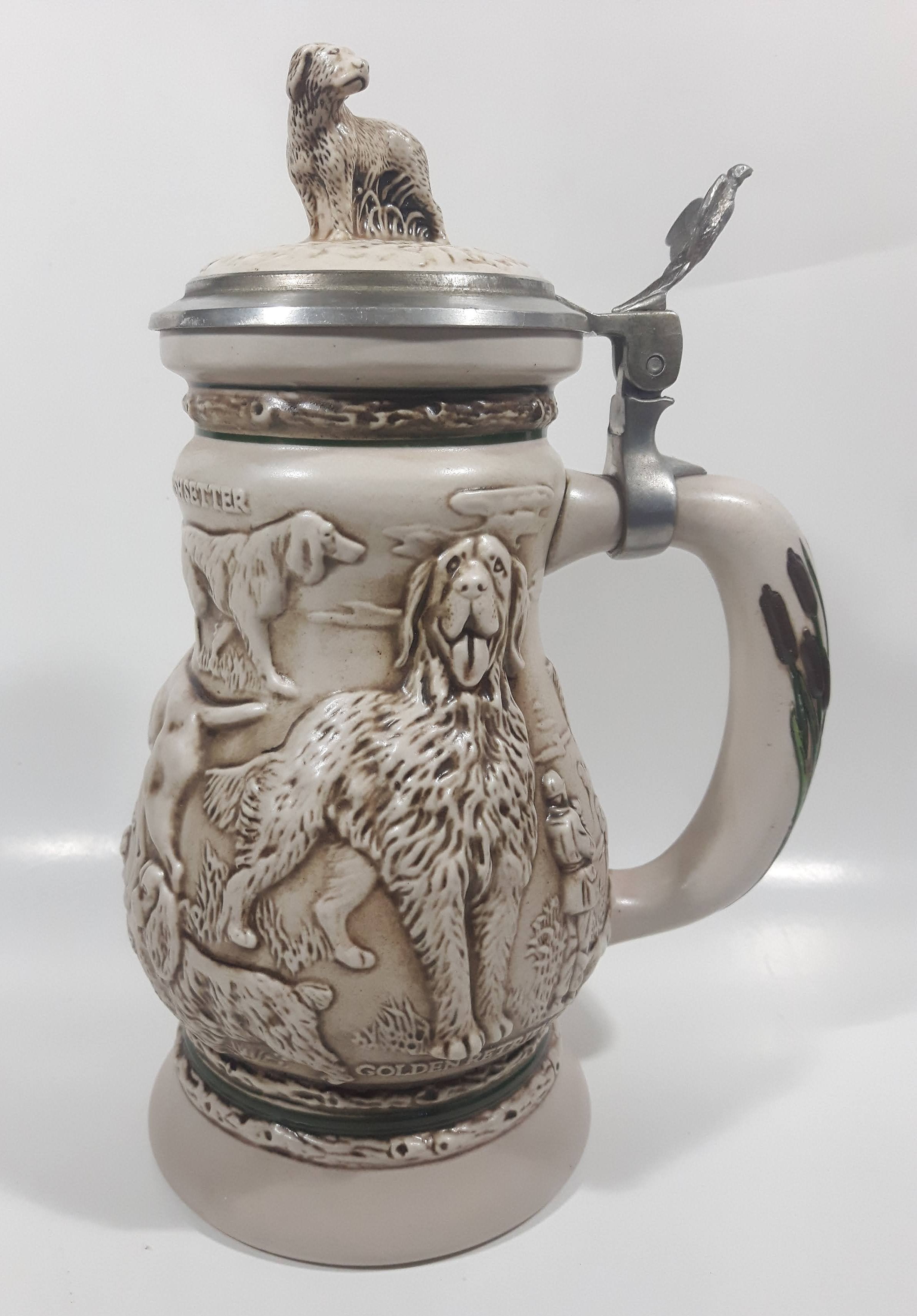 1991 Avon Ceramarte Brazil Great Dogs of the Outdoors 9 3/4" Tall Ceramic Collector's Stein 2