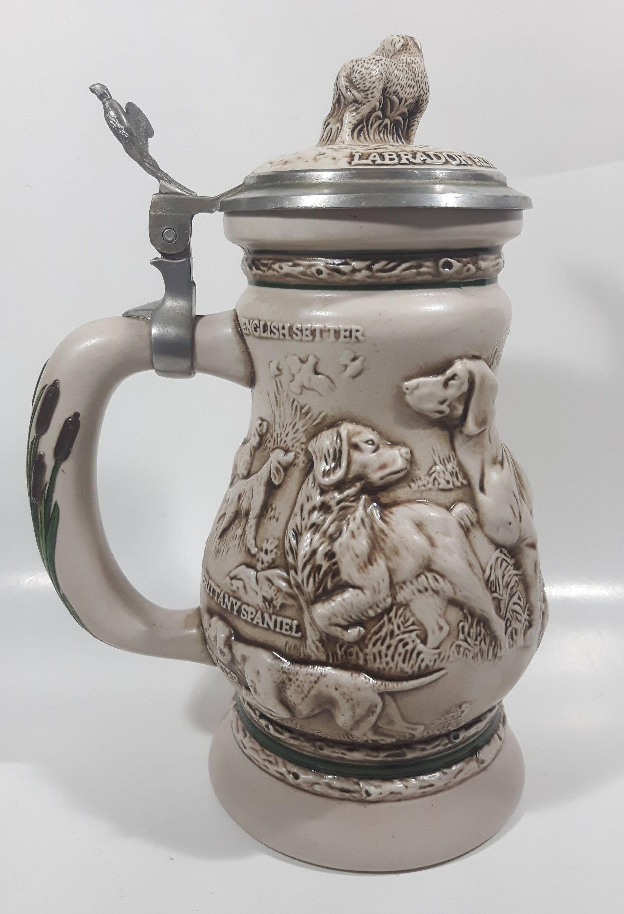 1991 Avon Ceramarte Brazil Great Dogs of the Outdoors 9 3/4" Tall Ceramic Collector's Stein 6