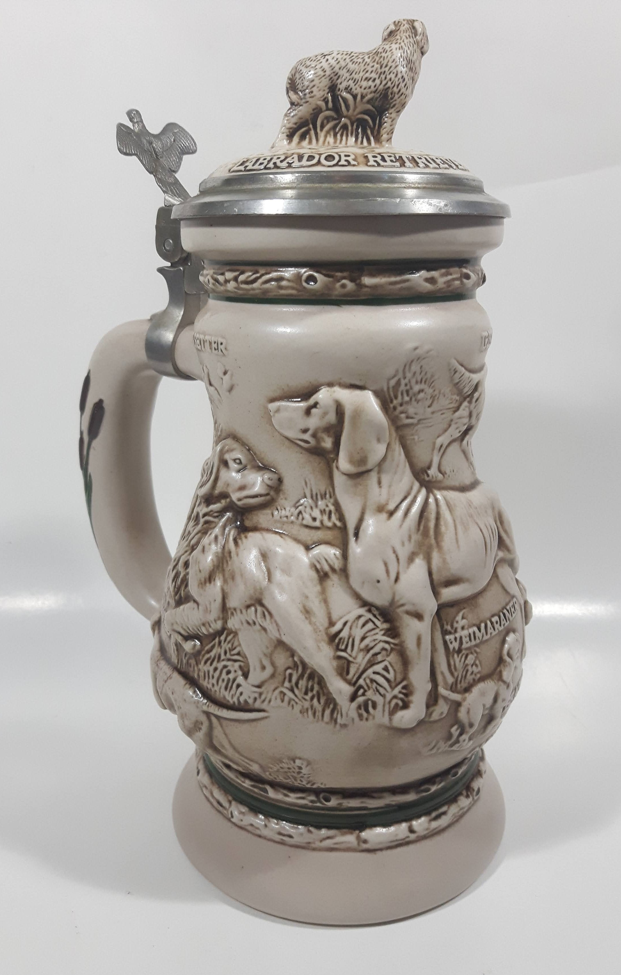 1991 Avon Ceramarte Brazil Great Dogs of the Outdoors 9 3/4" Tall Ceramic Collector's Stein 7