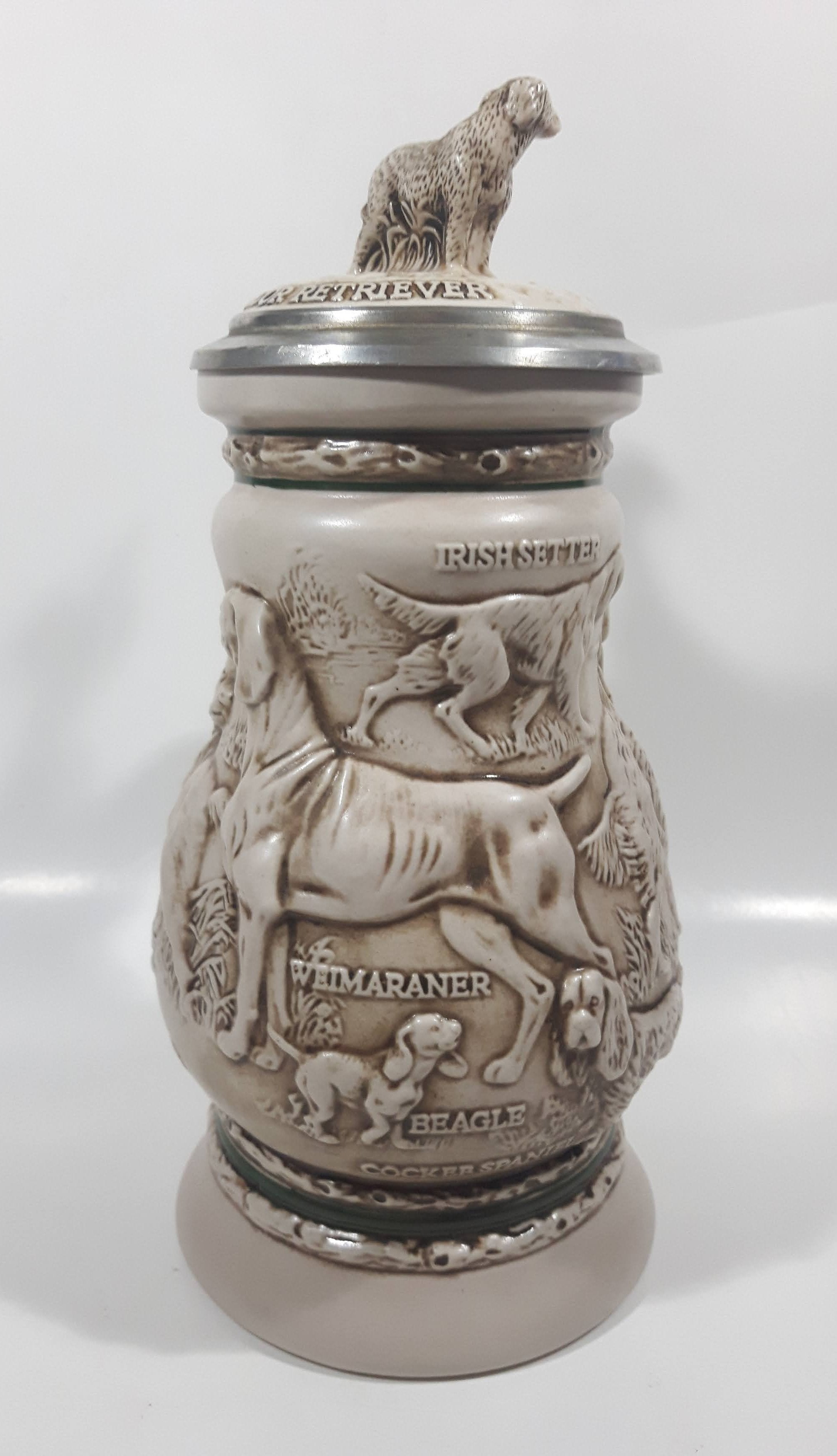 1991 Avon Ceramarte Brazil Great Dogs of the Outdoors 9 3/4" Tall Ceramic Collector's Stein 8