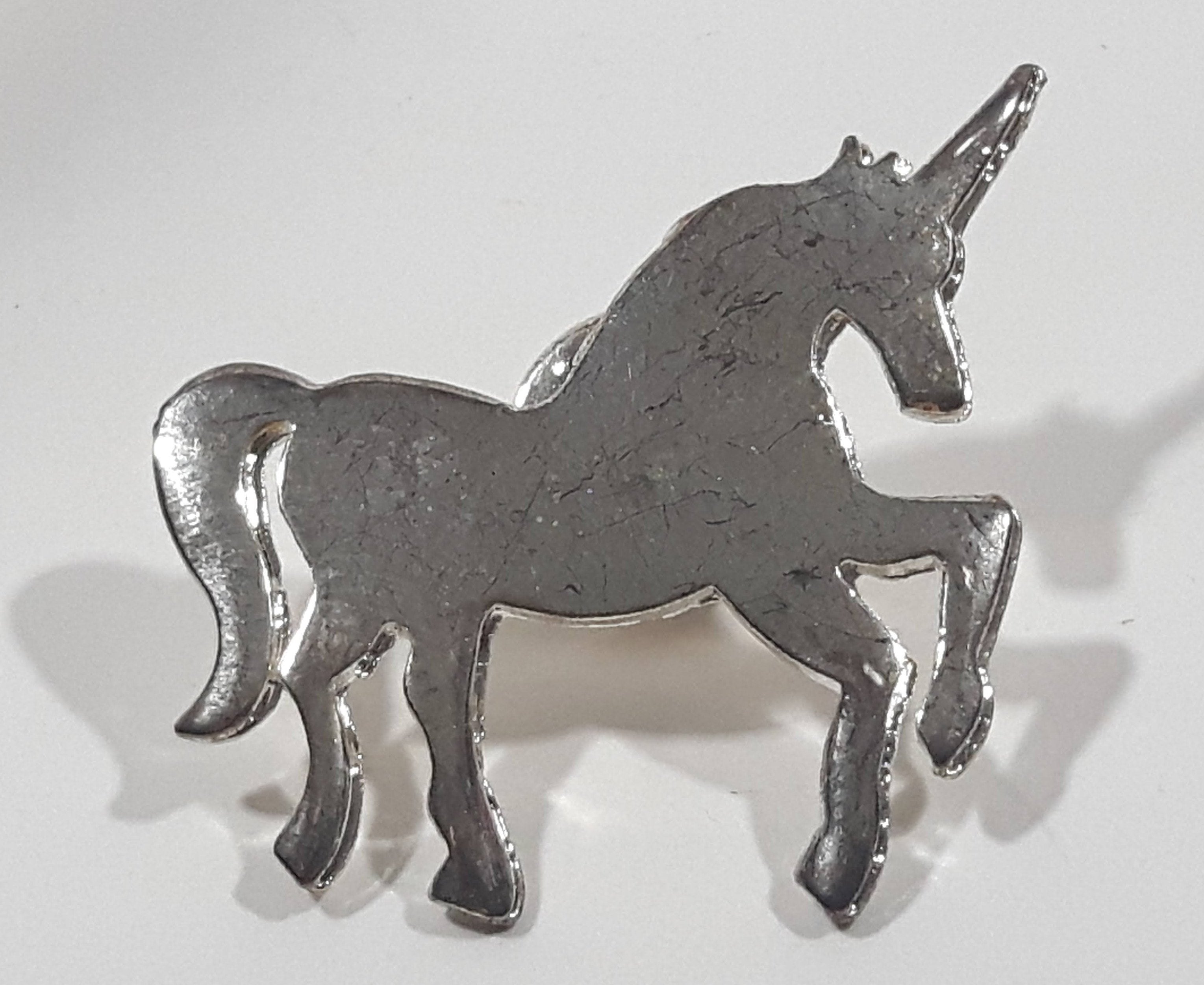 Unicorn Shaped Metal Brooch Pin 2