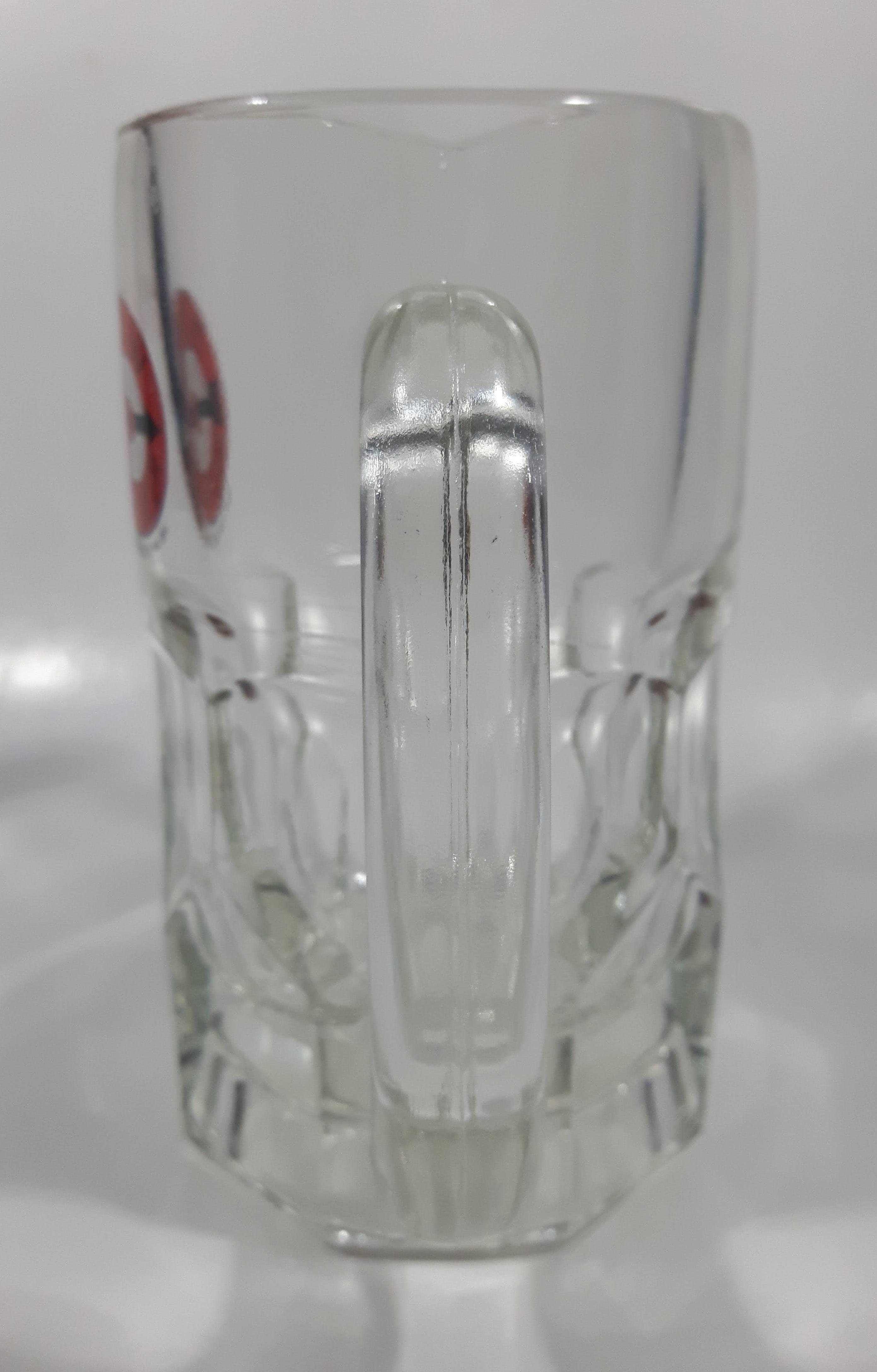 1948-1961 A & W Allen and Wright Ice Cold Root Beer Arrow Logo 6" Tall Heavy Clear Glass Mug 6
