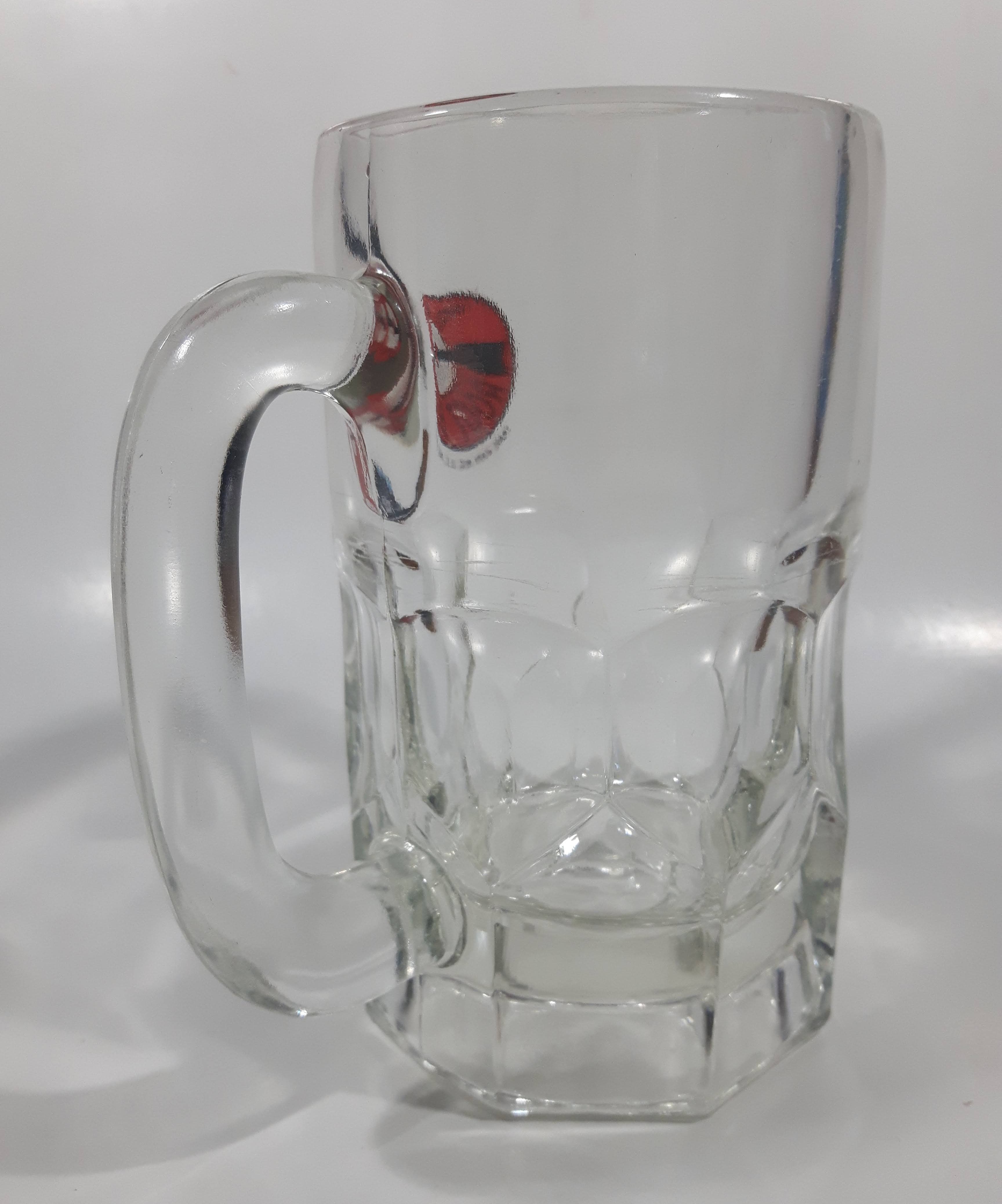 1948-1961 A & W Allen and Wright Ice Cold Root Beer Arrow Logo 6" Tall Heavy Clear Glass Mug 7