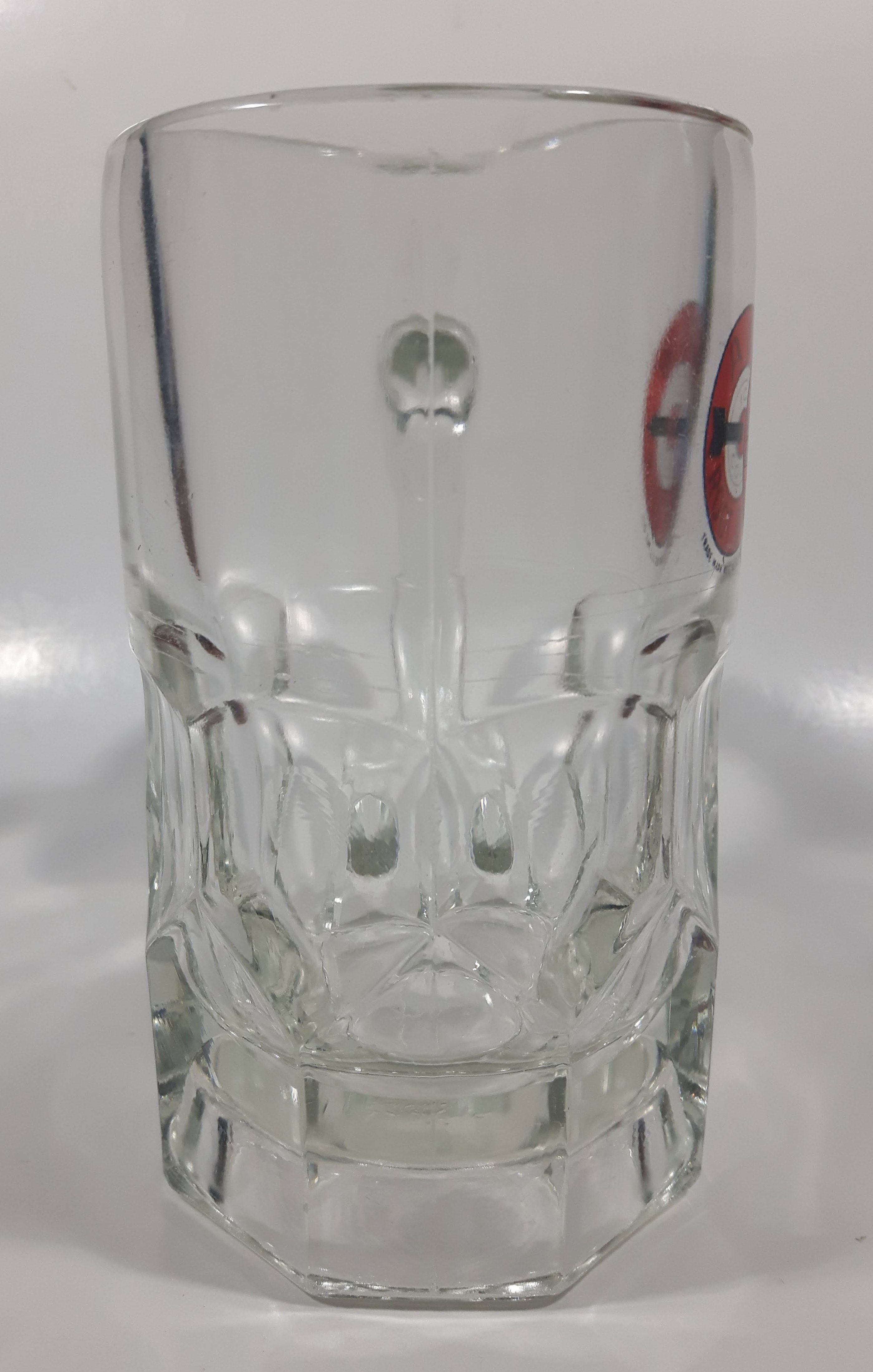 1948-1961 A & W Allen and Wright Ice Cold Root Beer Arrow Logo 6" Tall Heavy Clear Glass Mug 10