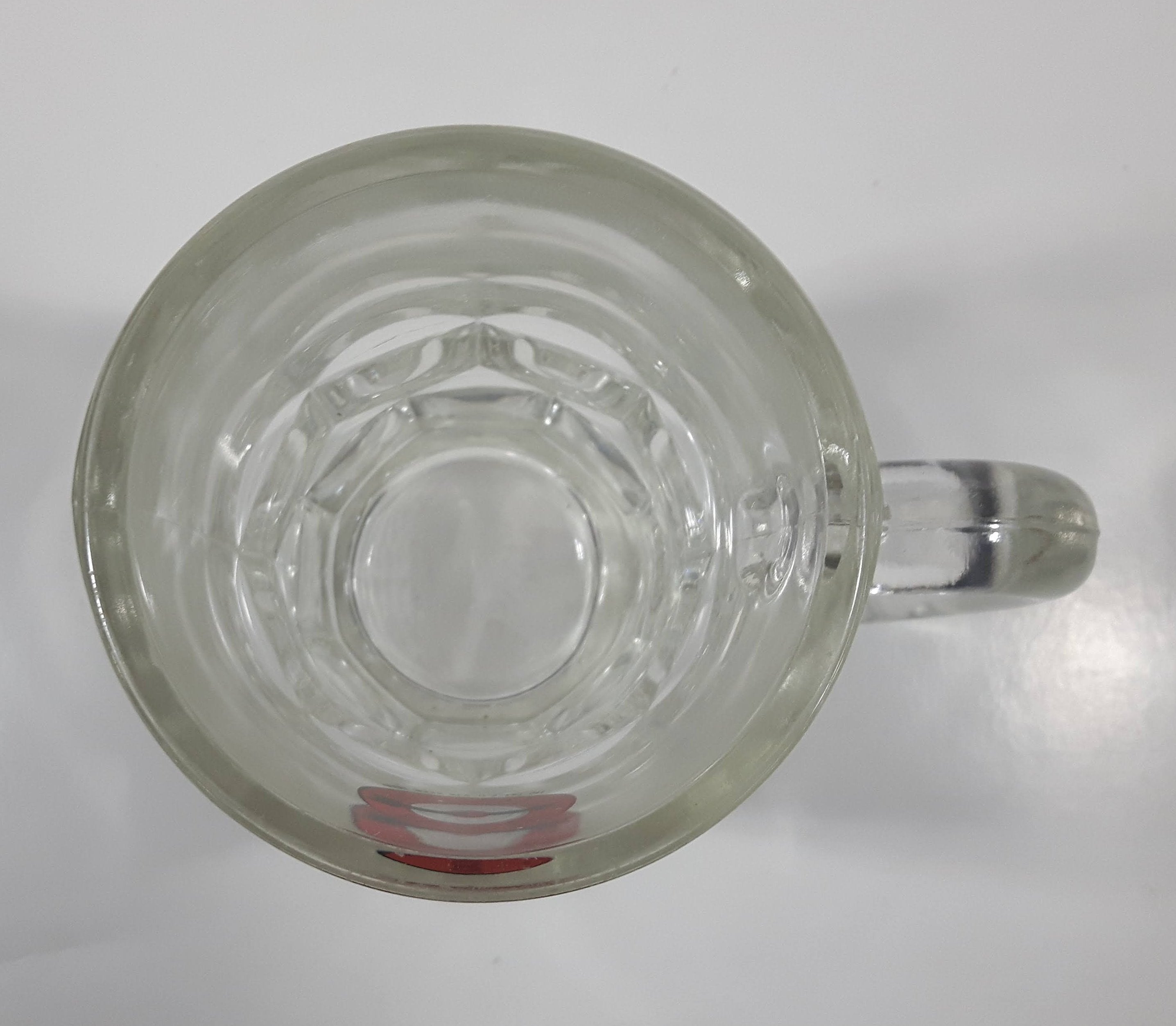 1948-1961 A & W Allen and Wright Ice Cold Root Beer Arrow Logo 6" Tall Heavy Clear Glass Mug 12