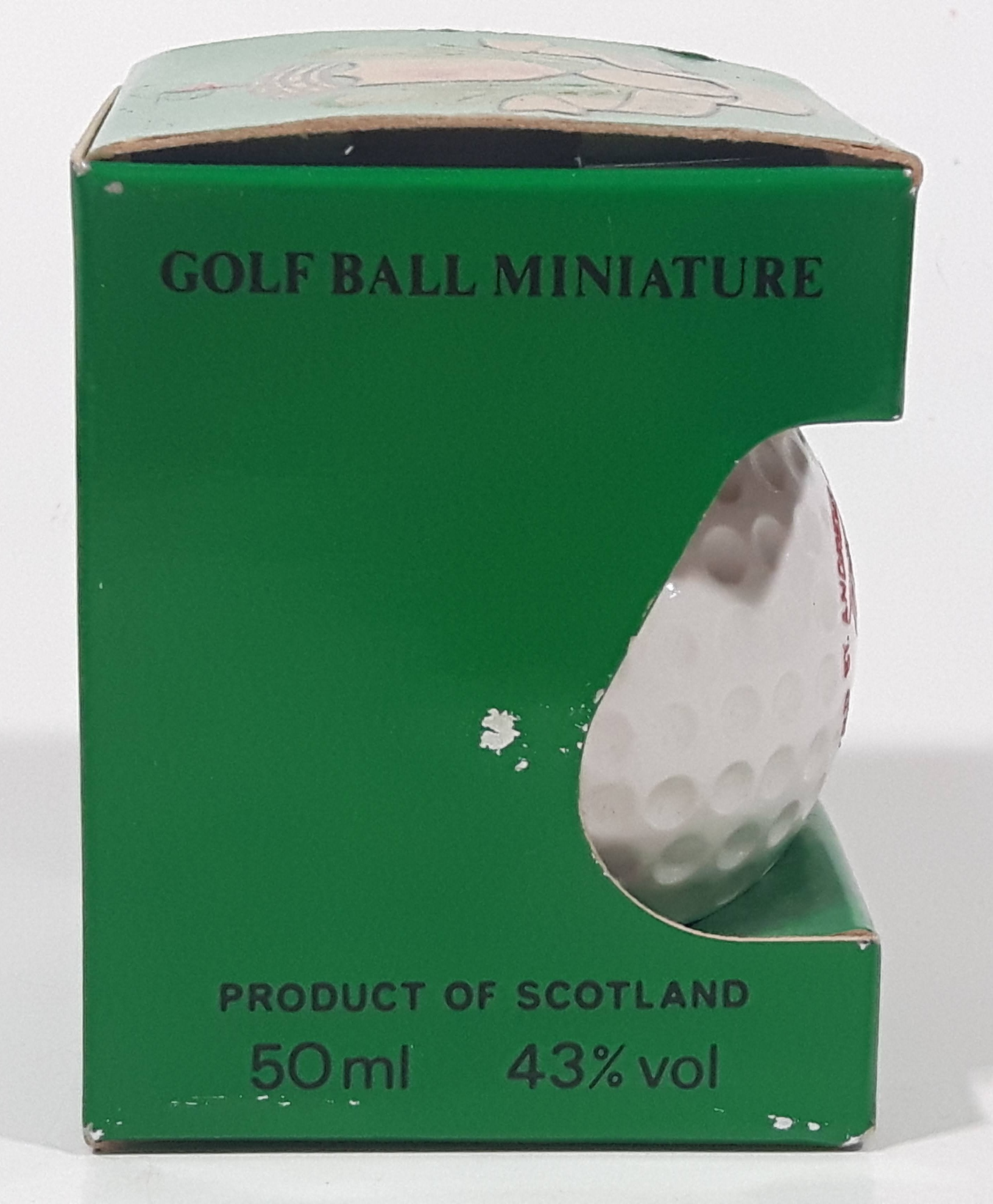 Vintage 1982 Old St. Andrews Scotch Whisky Golf Ball Shaped Bottle New in Box 6