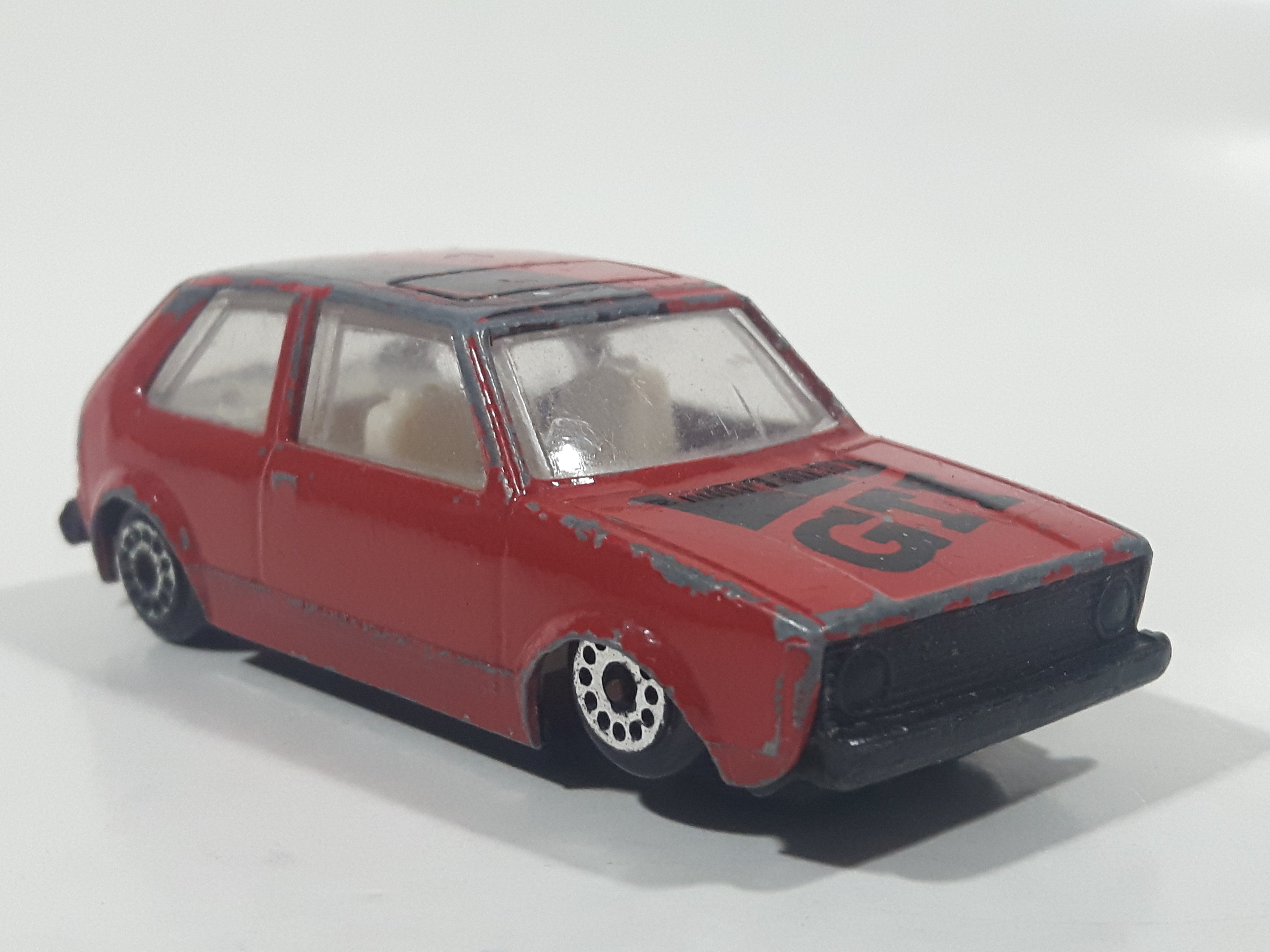 Rare Vintage Zee Toys Dyna Wheels D83 Volkswagen Golf GTI Red Die Cast Toy Car Vehicle 3