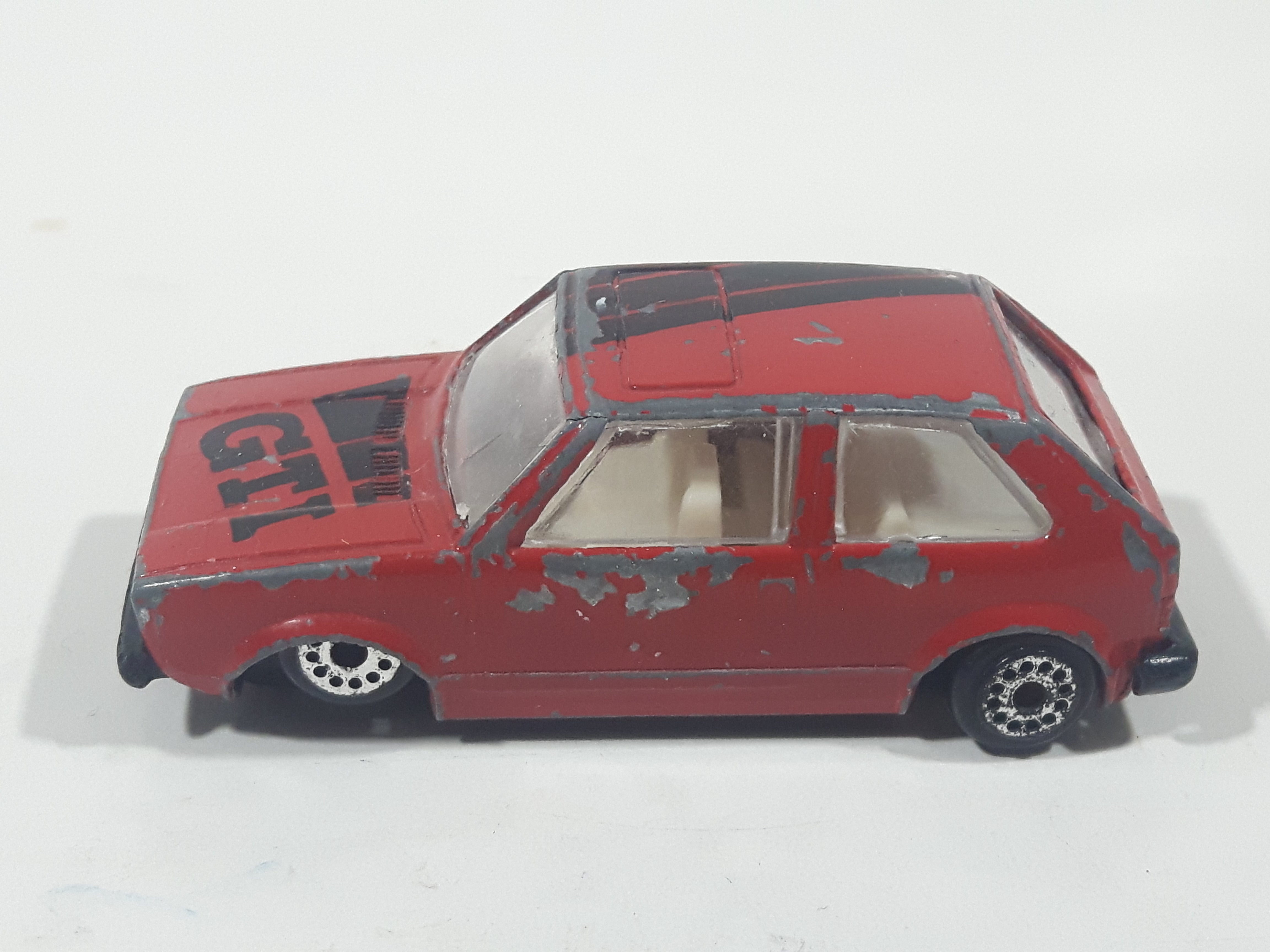 Rare Vintage Zee Toys Dyna Wheels D83 Volkswagen Golf GTI Red Die Cast Toy Car Vehicle 8
