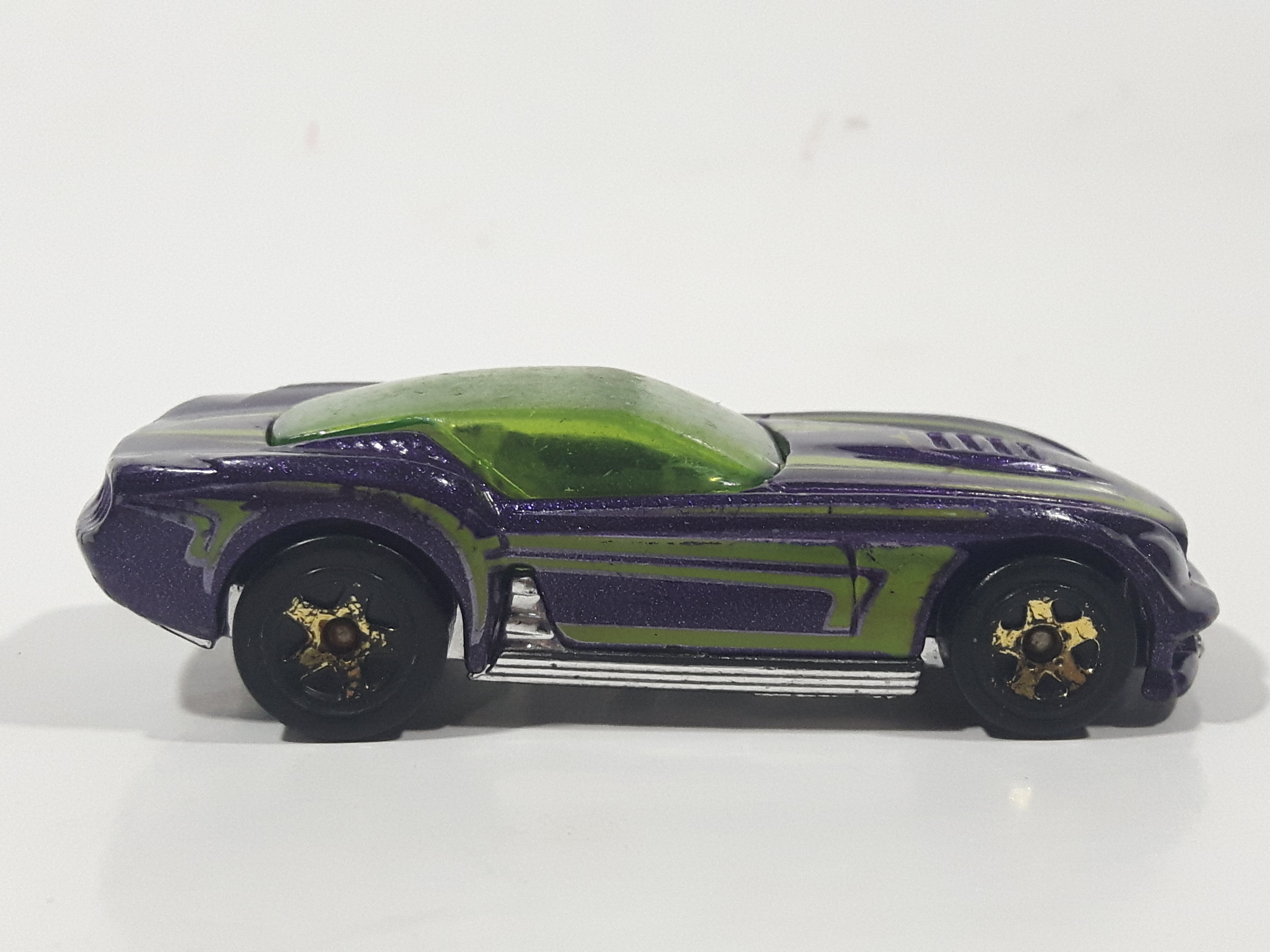 2009 Hot Wheels HW Designs Pony-Up Metallic Purple Die Cast Toy Car Vehicle 4