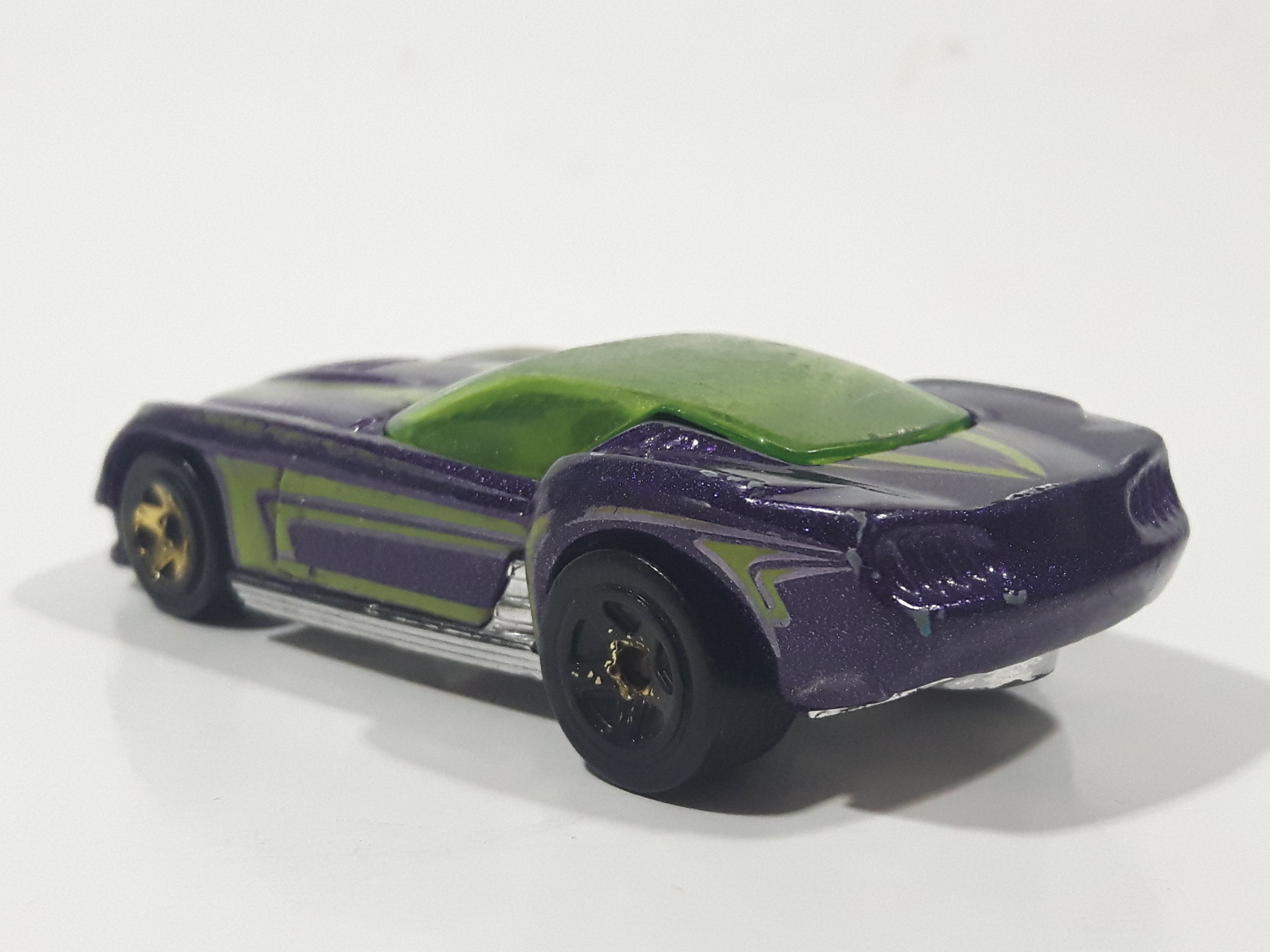 2009 Hot Wheels HW Designs Pony-Up Metallic Purple Die Cast Toy Car Vehicle 7