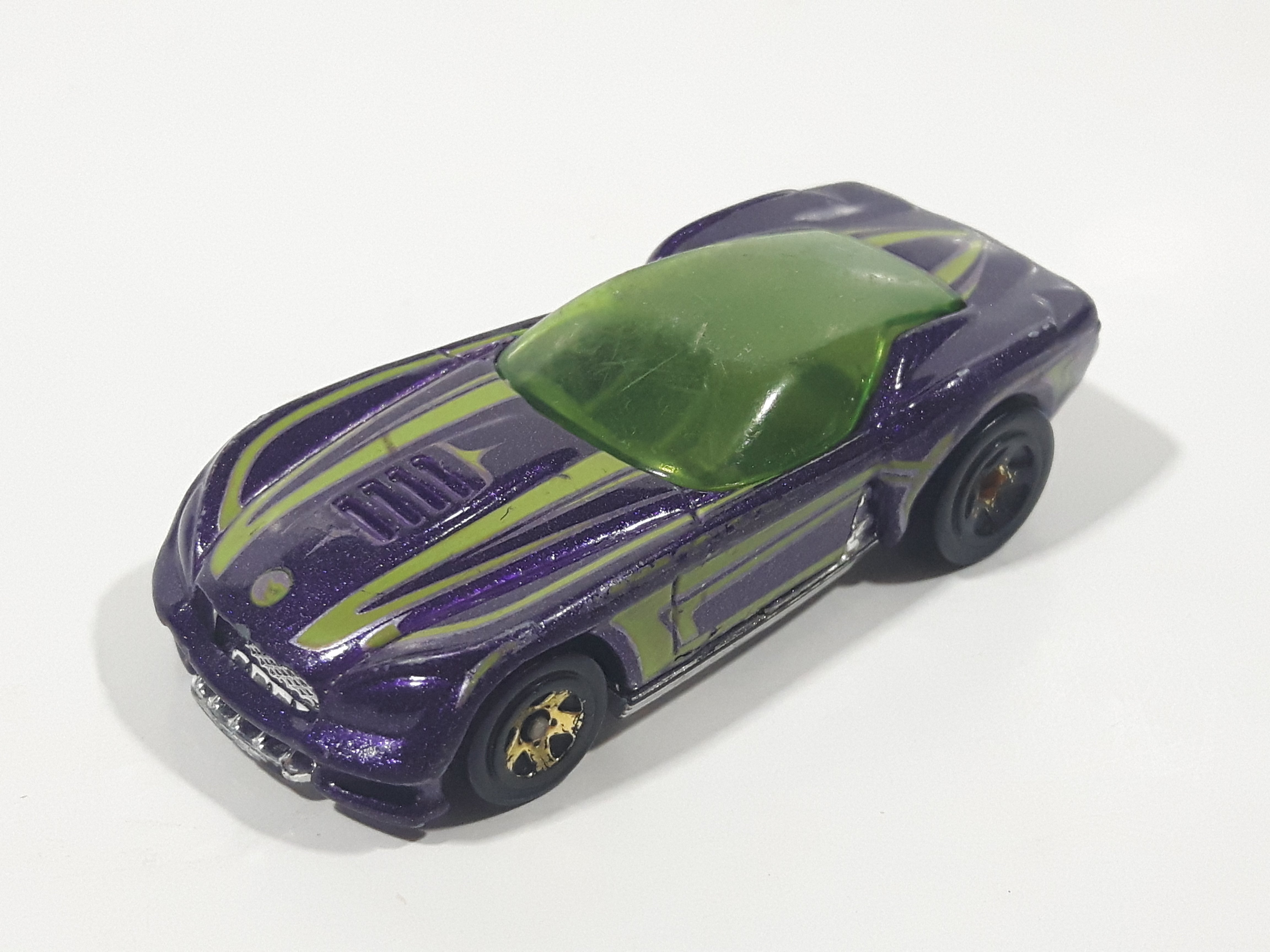 2009 Hot Wheels HW Designs Pony-Up Metallic Purple Die Cast Toy Car Vehicle 9