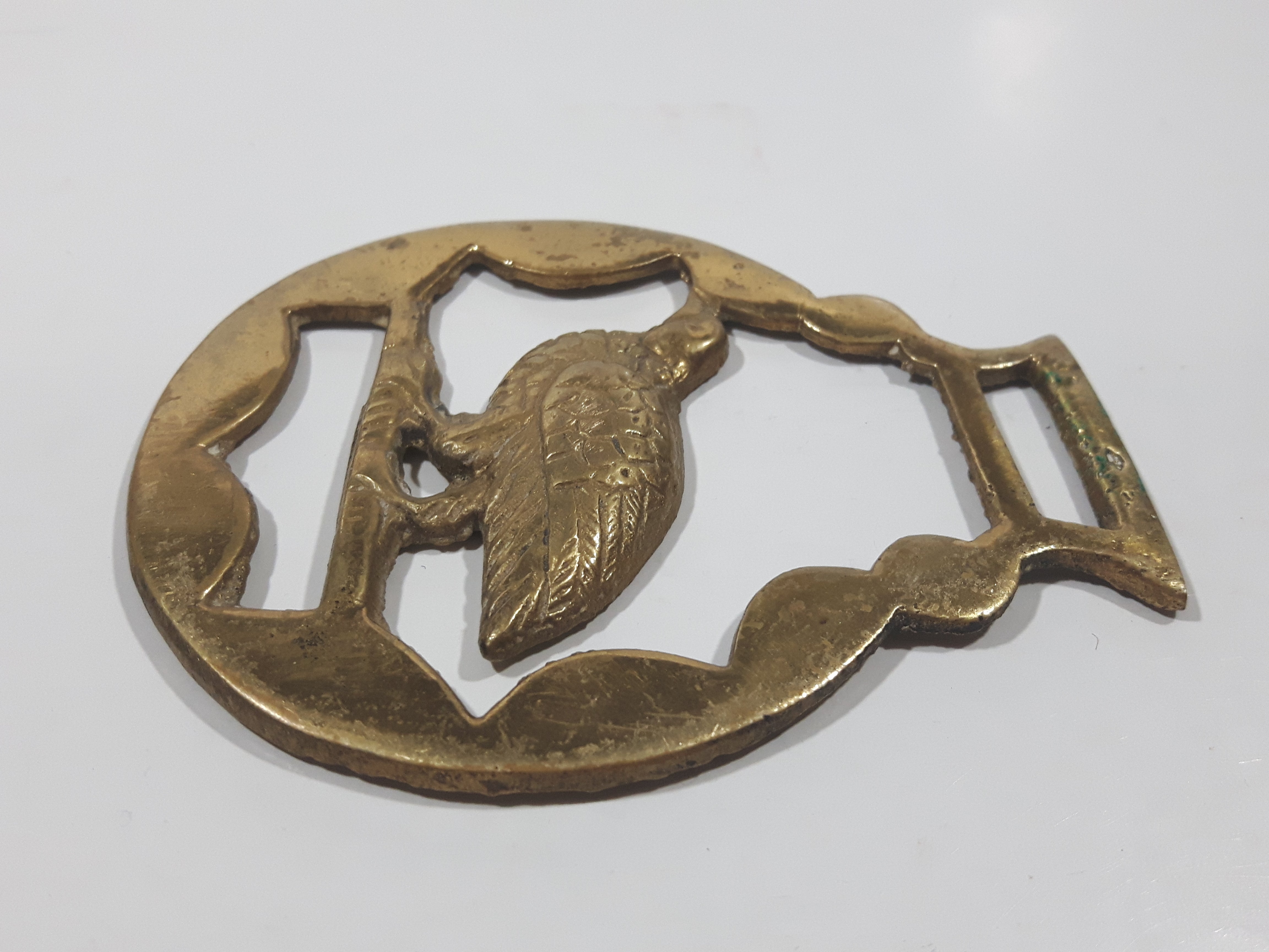 Antique Pheasant Bird Themed Horse Brass 2 7/8" x 3 1/2" 3