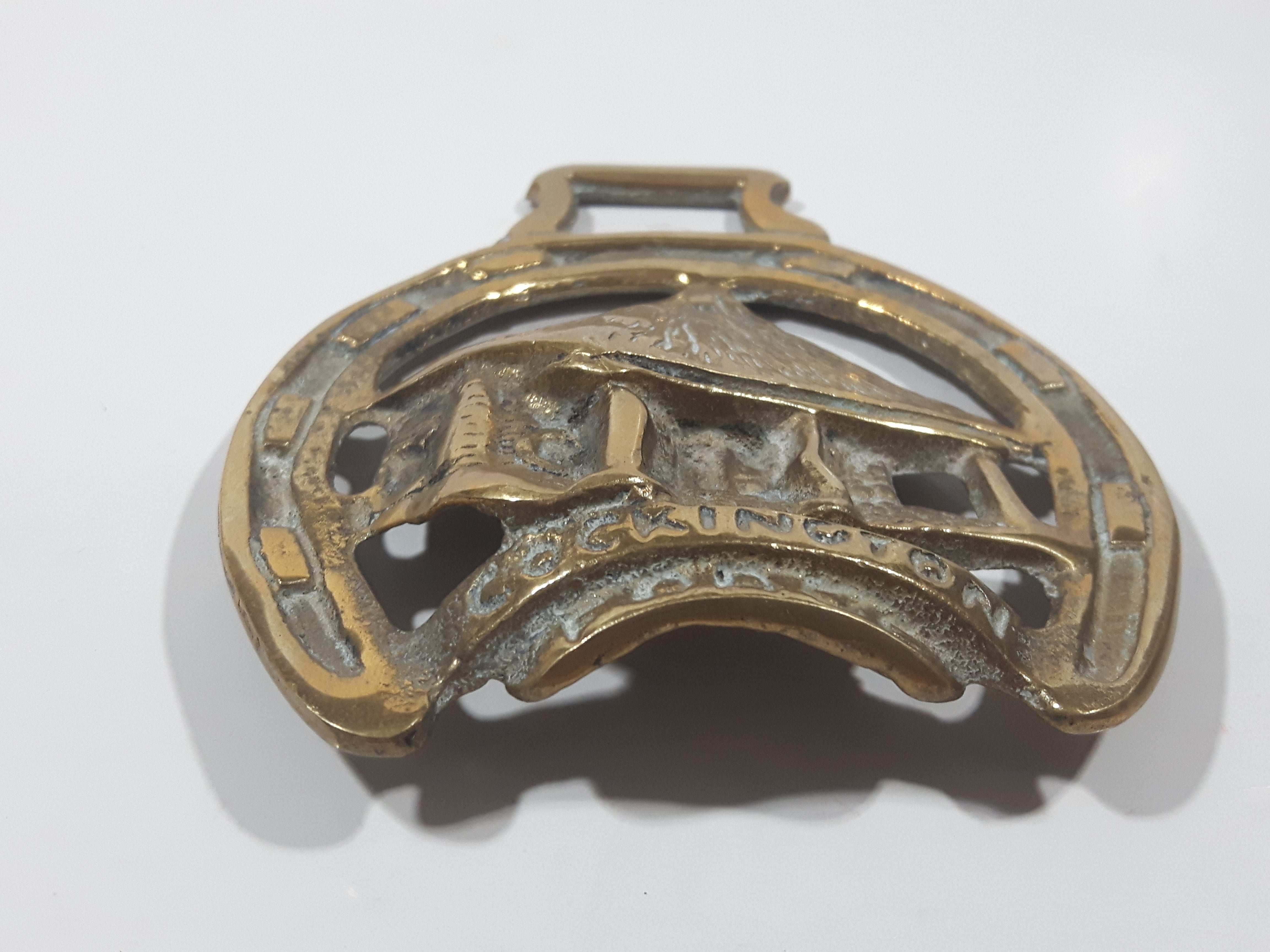Antique Cockington Forge Horse Brass 3 1/4" x 3 3/4" 2