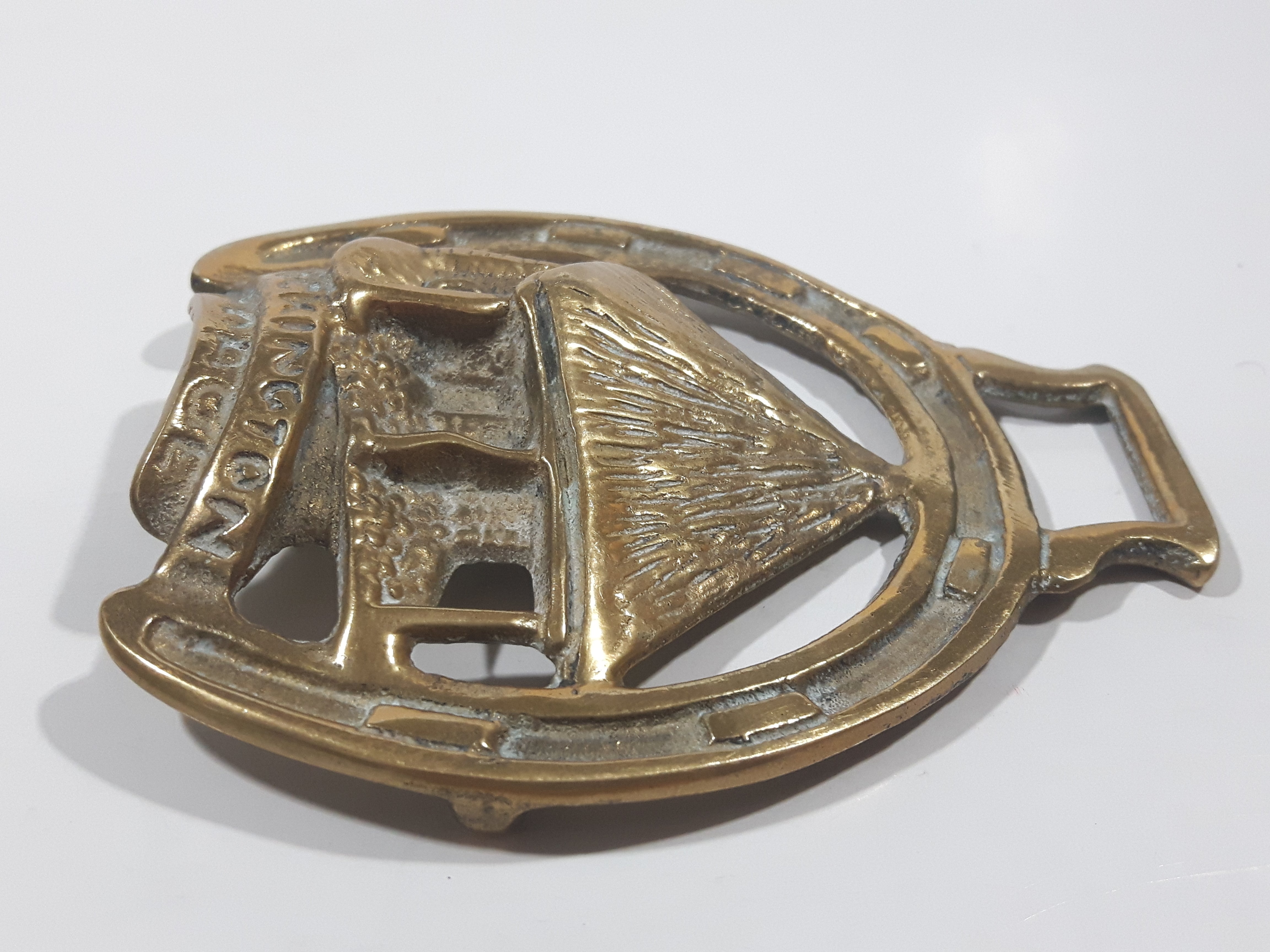 Antique Cockington Forge Horse Brass 3 1/4" x 3 3/4" 3