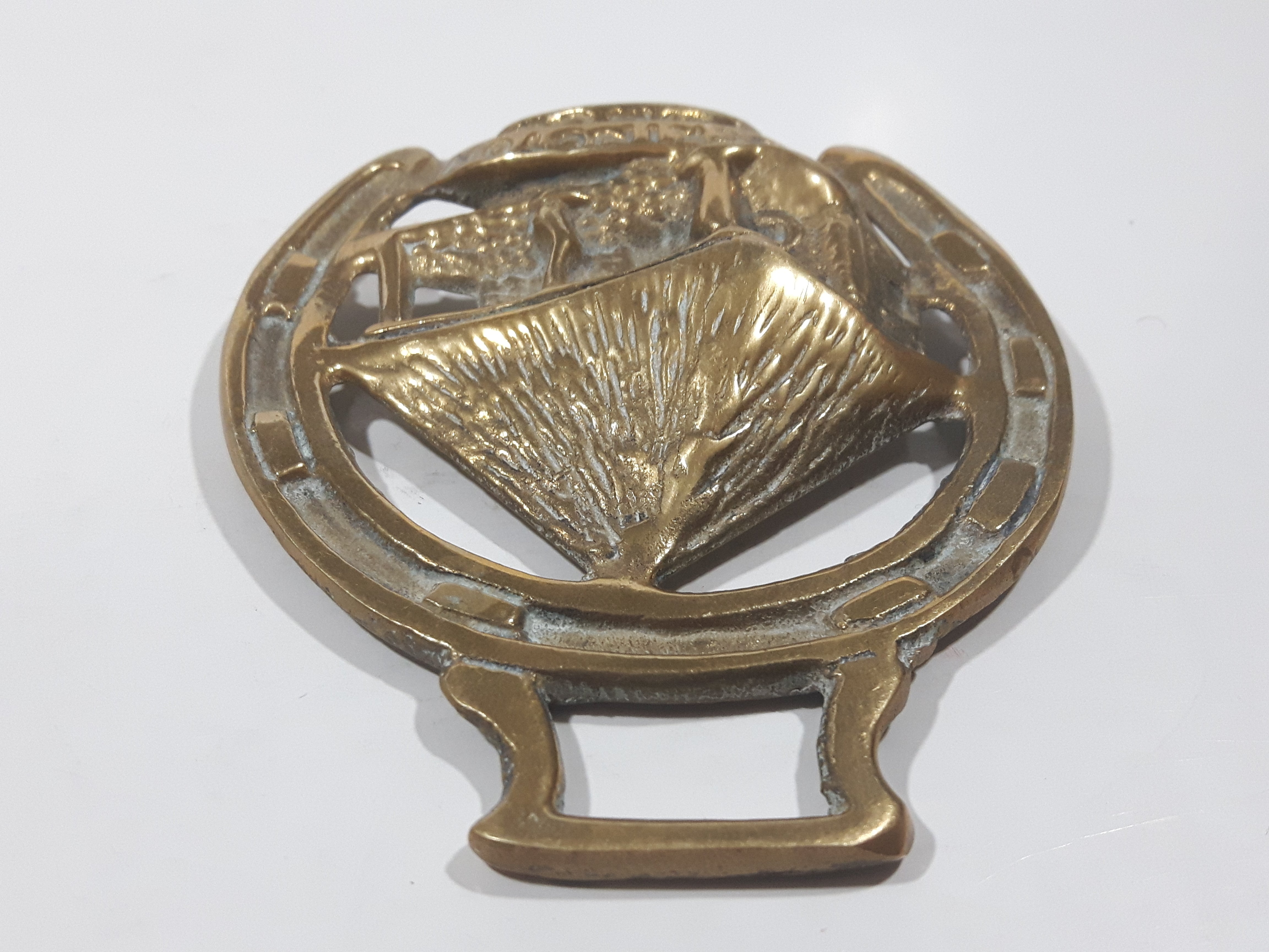 Antique Cockington Forge Horse Brass 3 1/4" x 3 3/4" 4