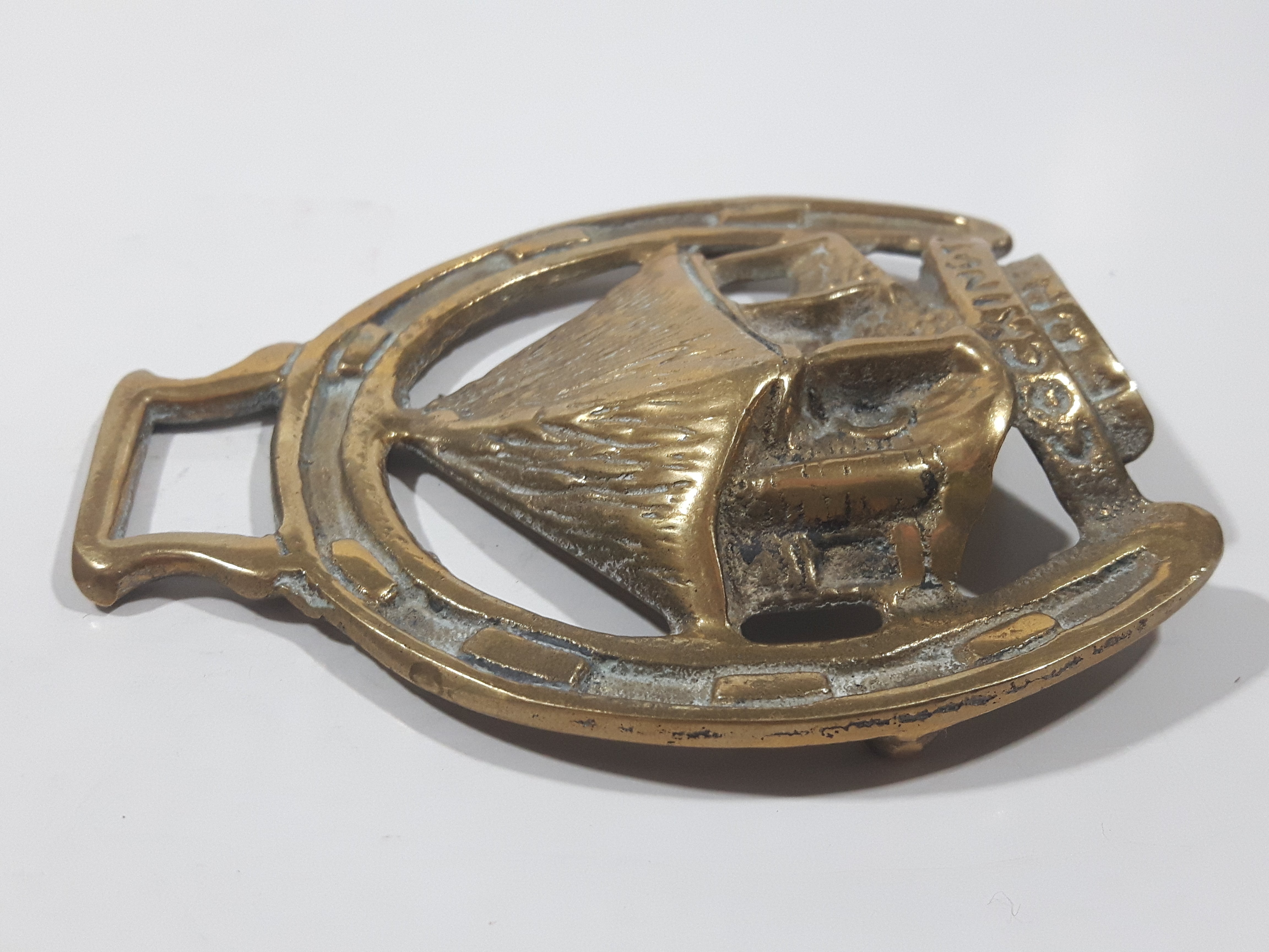 Antique Cockington Forge Horse Brass 3 1/4" x 3 3/4" 5