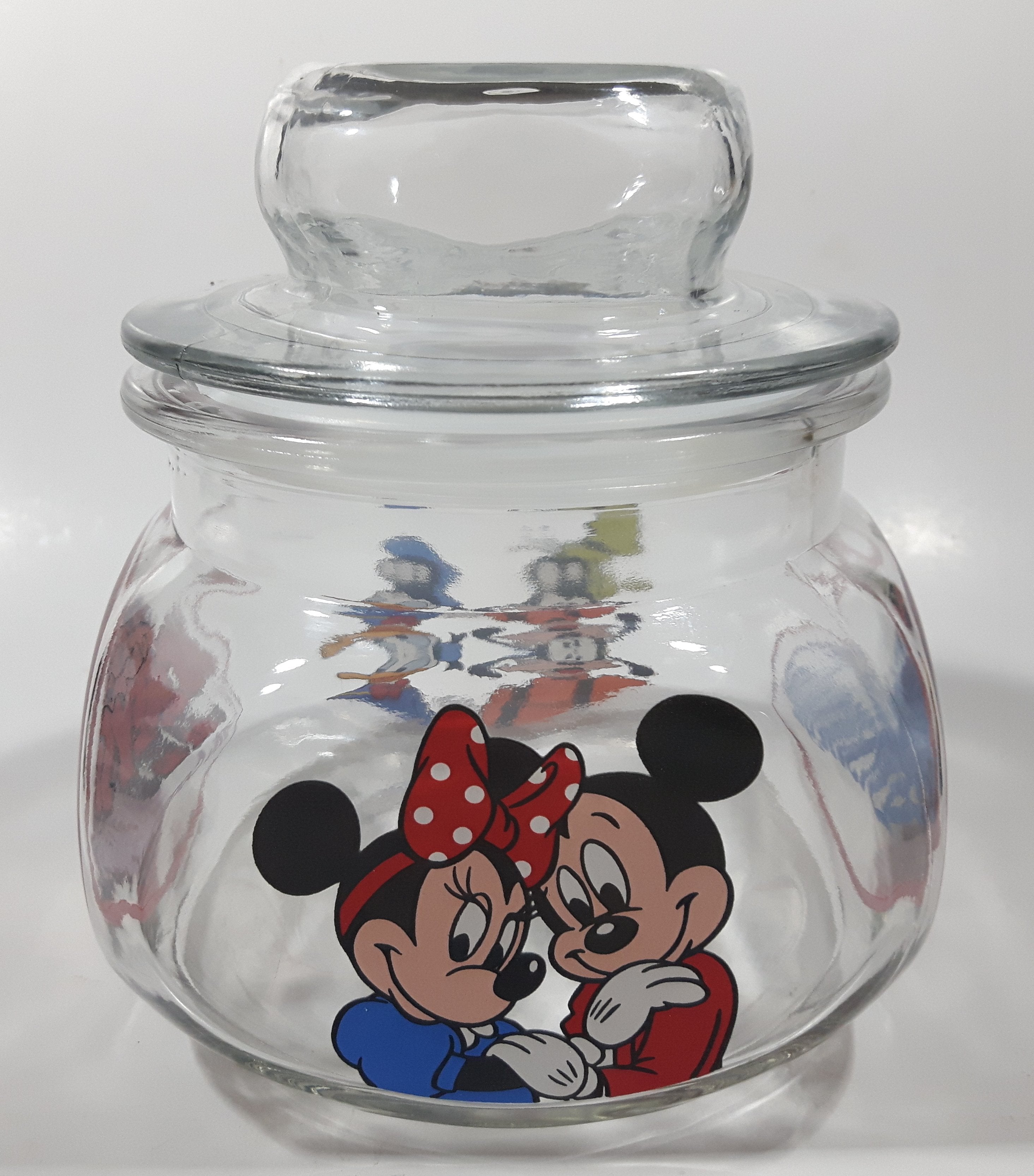 Disneyland Mickey's Candy Company 5 1/2" Tall Anchor Hocking Glass Candy Jar Made in U.S.A. 3