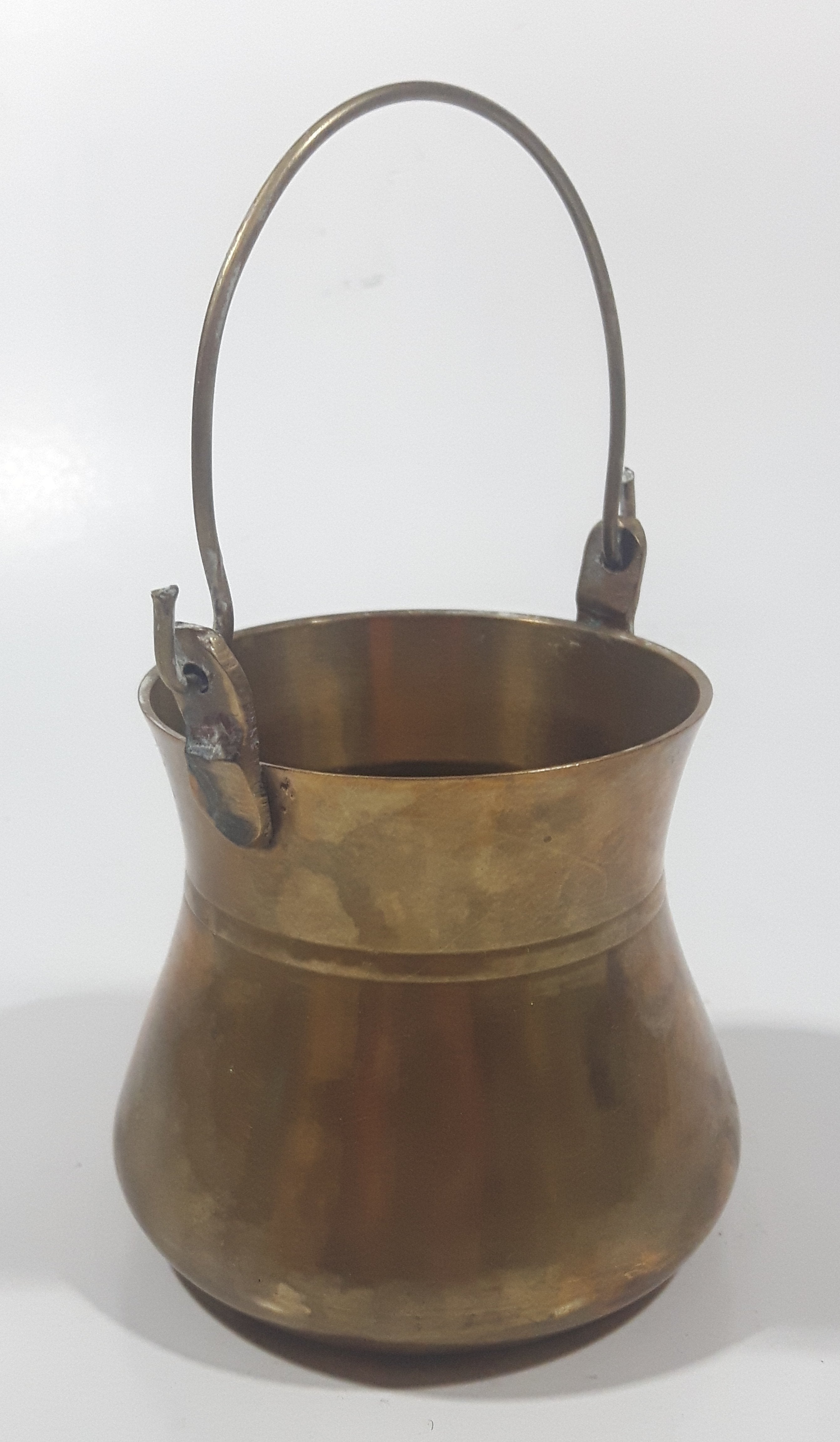 Vintage Miniature 2 1/2" Tall Brass Metal Pail 4