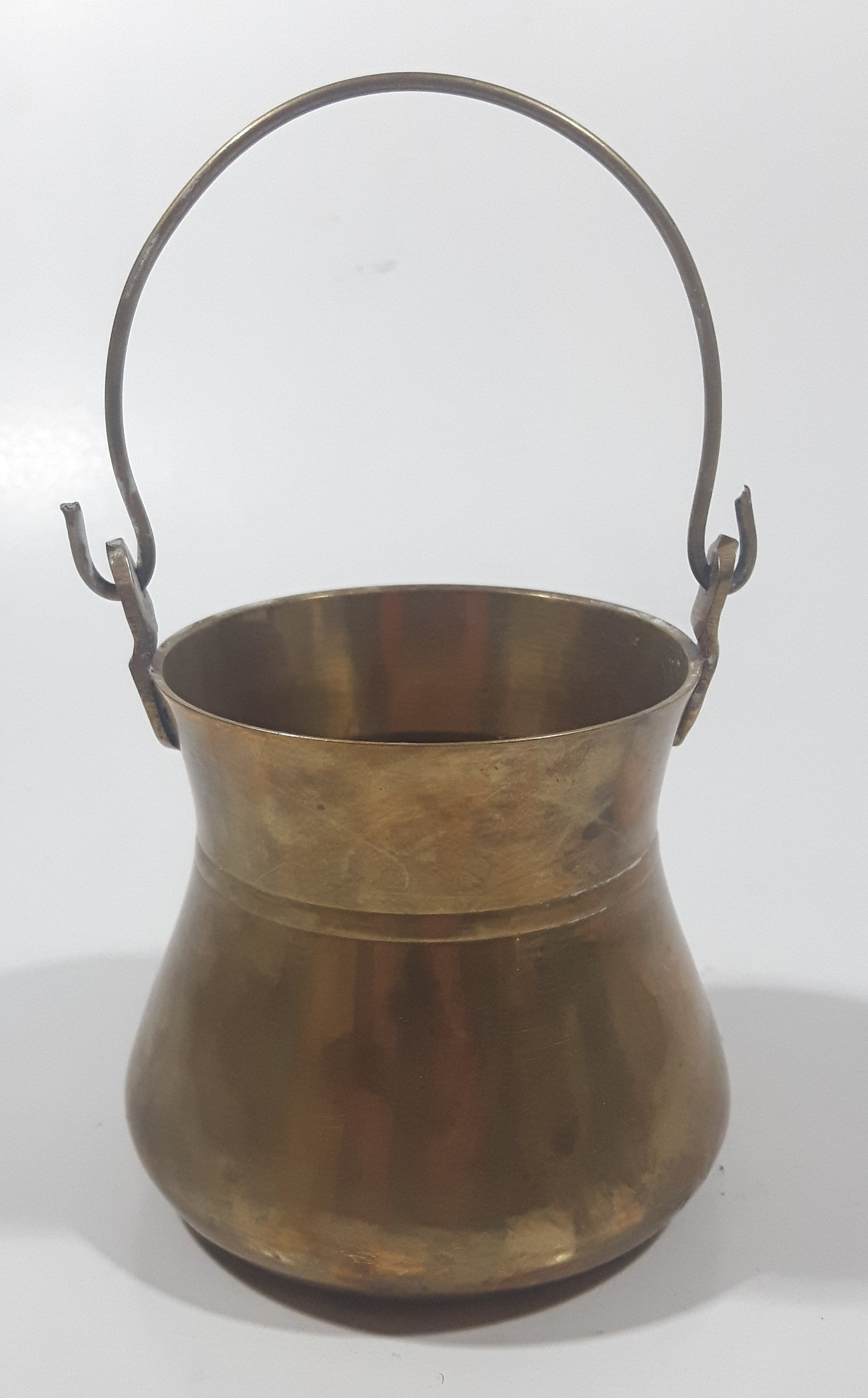 Vintage Miniature 2 1/2" Tall Brass Metal Pail 5