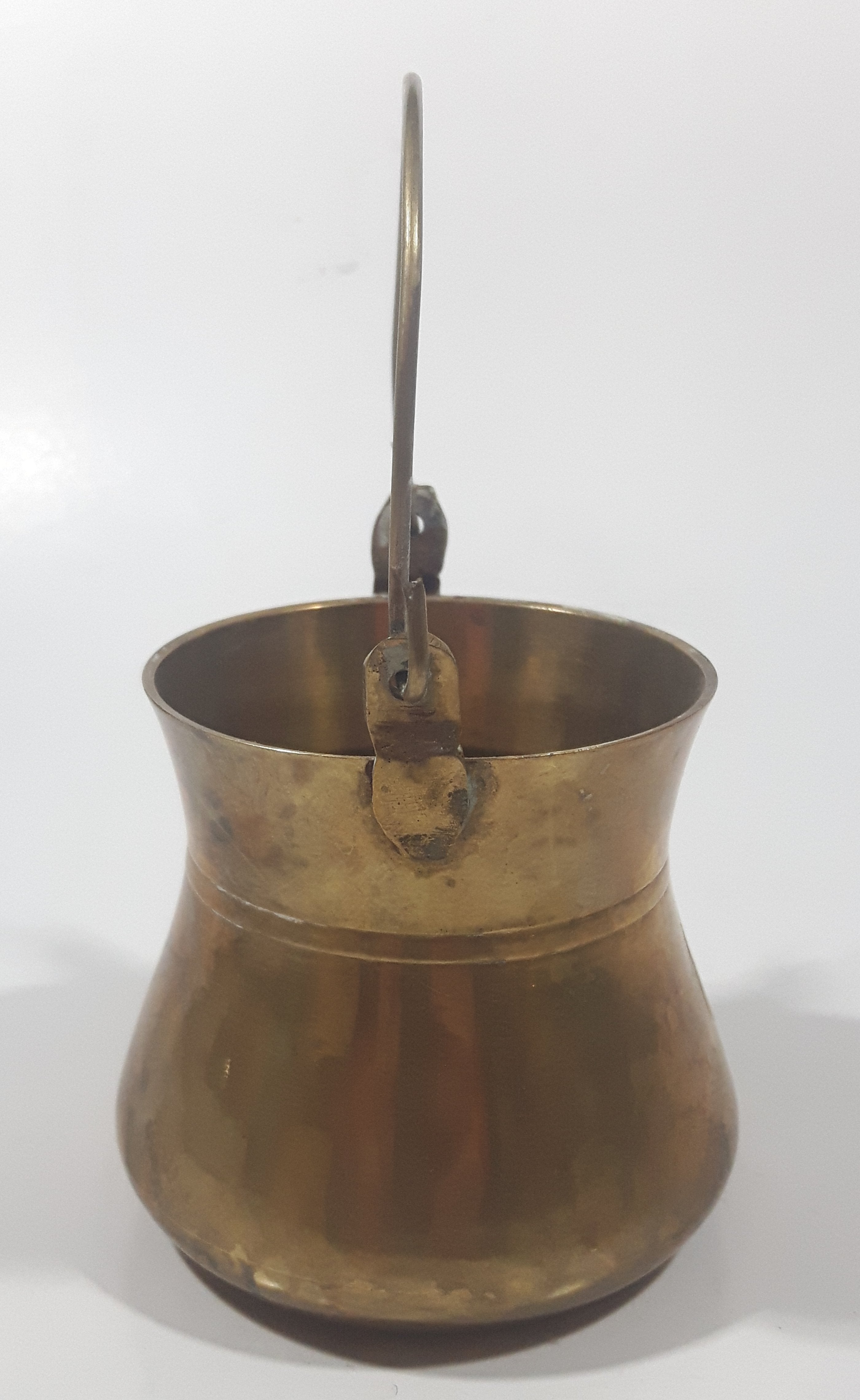 Vintage Miniature 2 1/2" Tall Brass Metal Pail 7