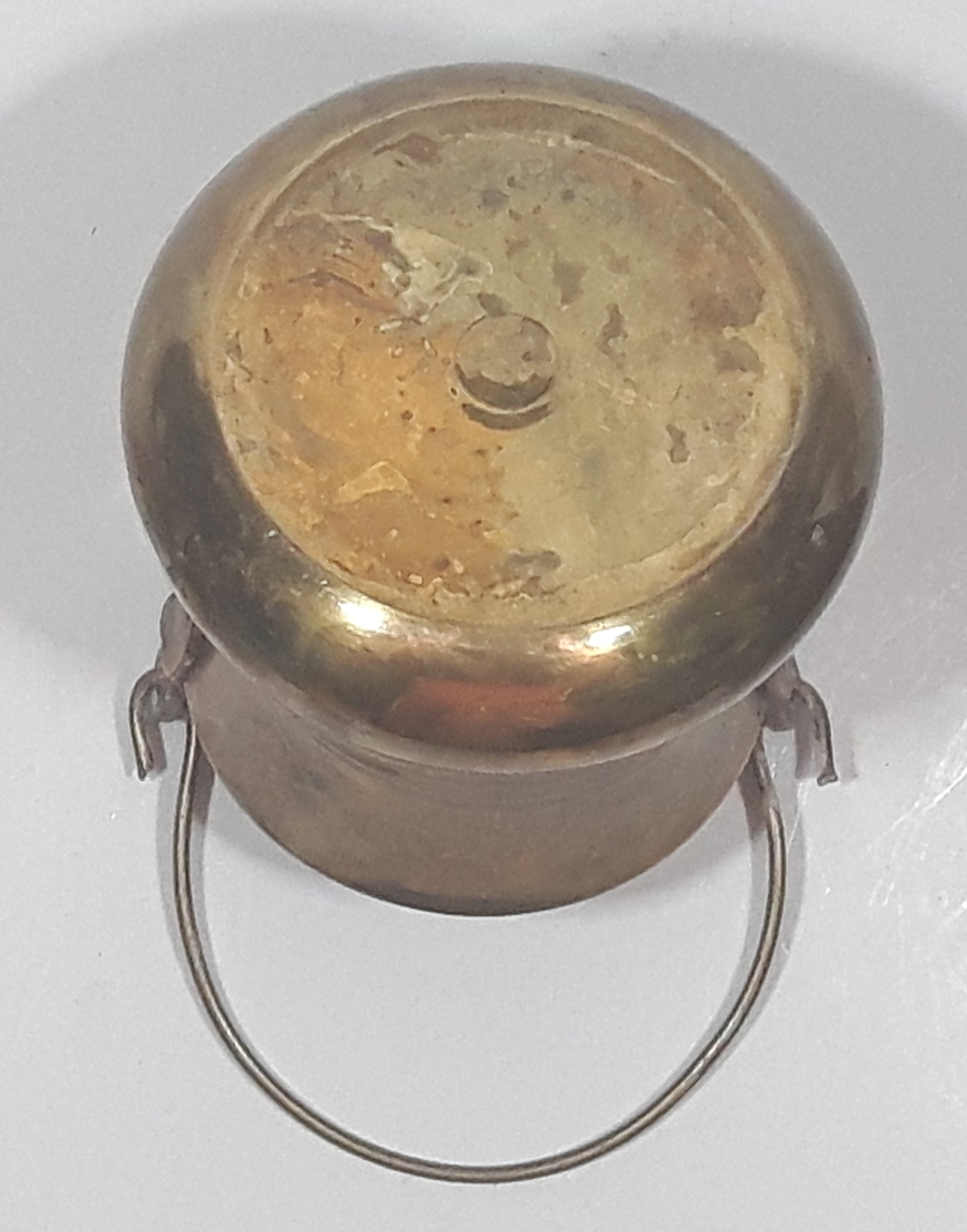 Vintage Miniature 2 1/2" Tall Brass Metal Pail 13