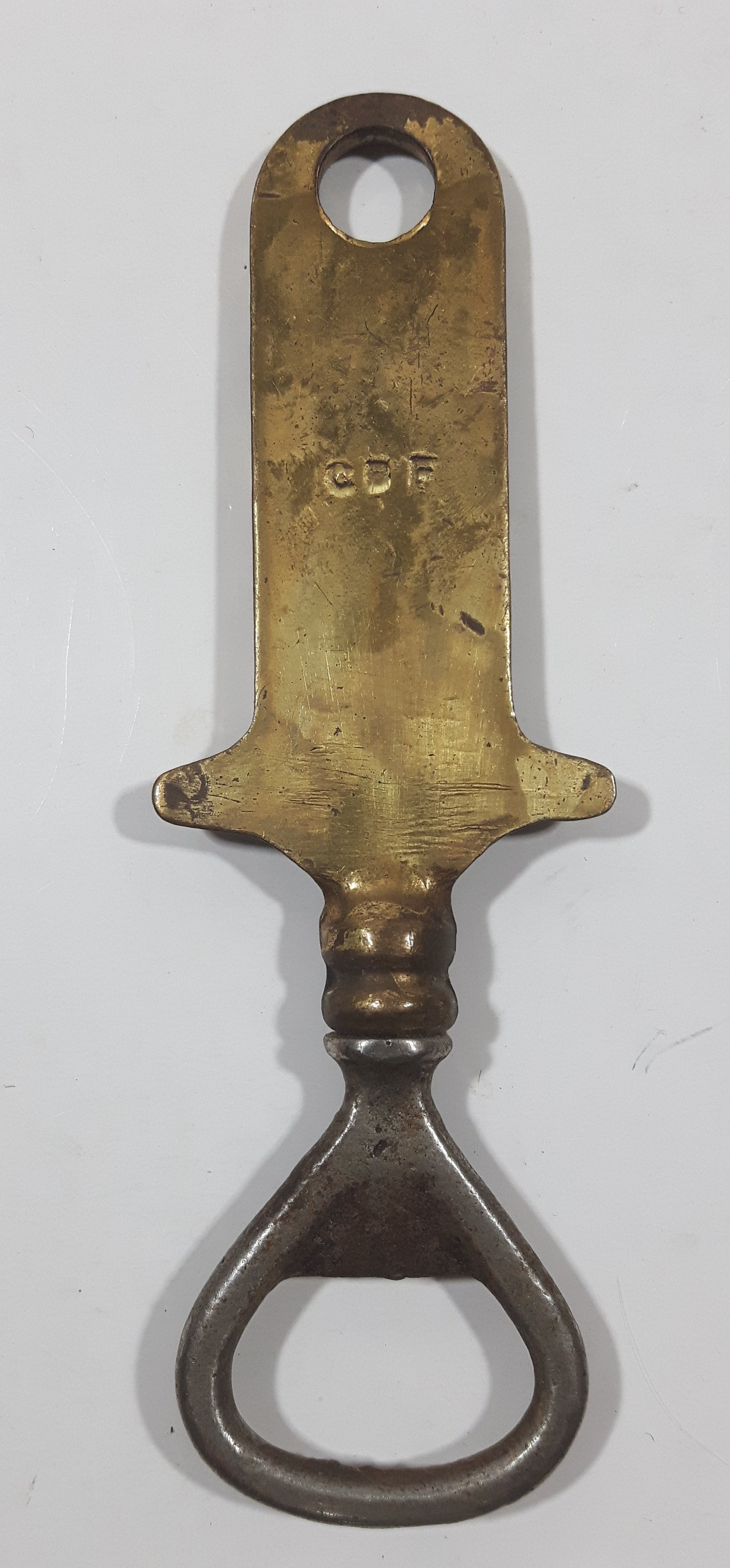 Antique 1930s GBF Shakespeare Reading From Balcony English Brass Metal Bottle Opener 9