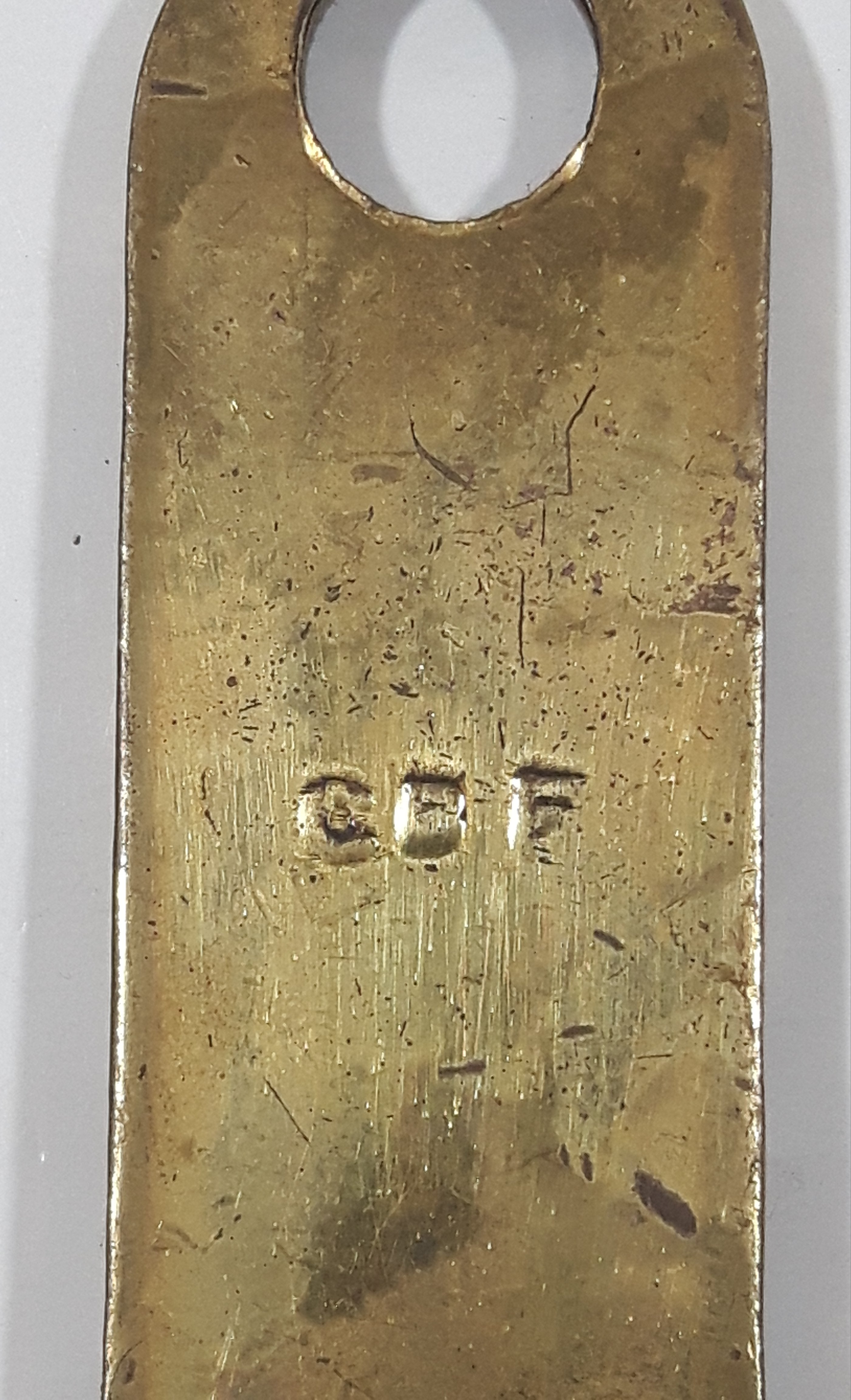 Antique 1930s GBF Shakespeare Reading From Balcony English Brass Metal Bottle Opener 10